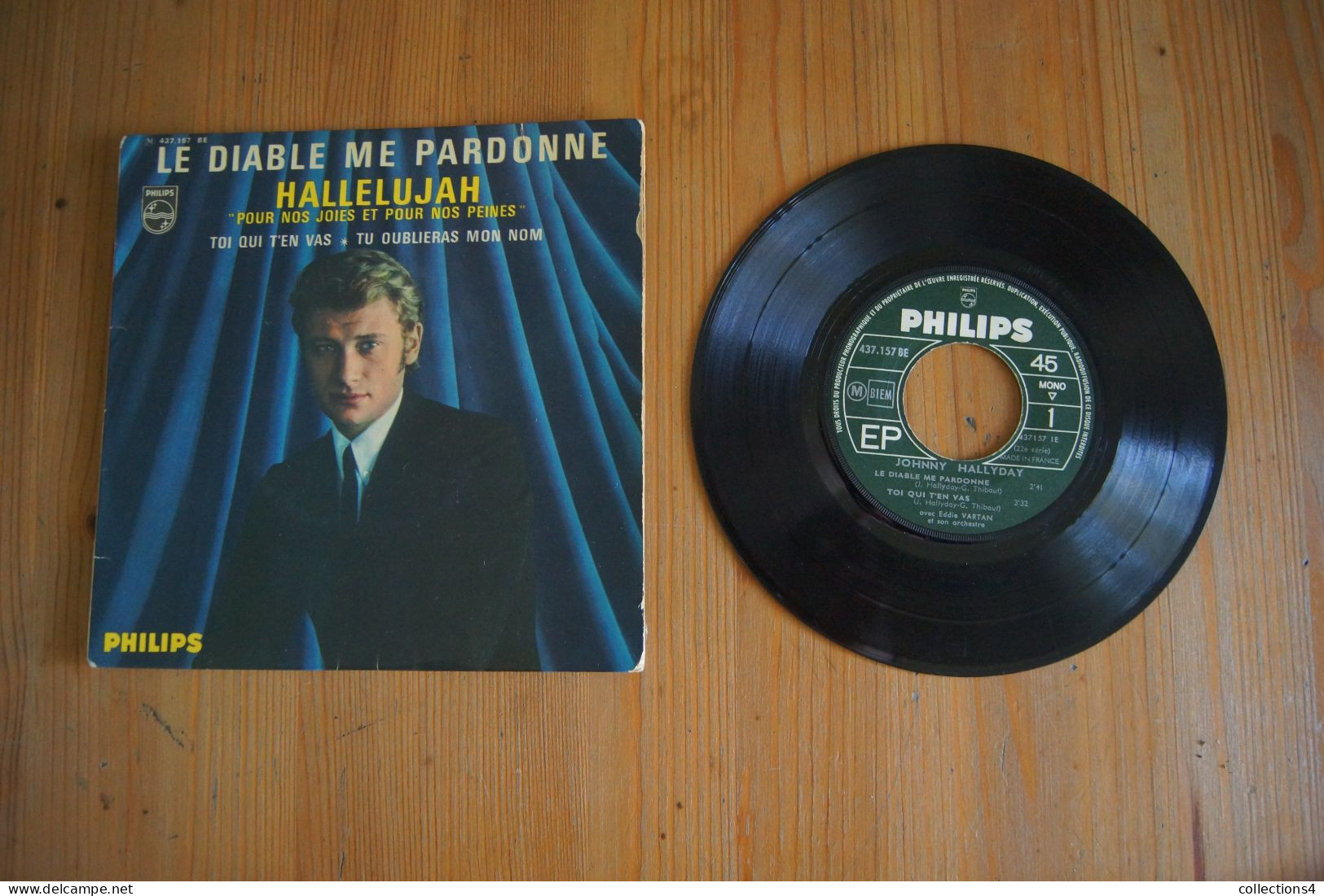 JOHNNY HALLYDAY LE DIABLE ME PARDONNE EP 1965 VARIANTE - 45 Rpm - Maxi-Singles