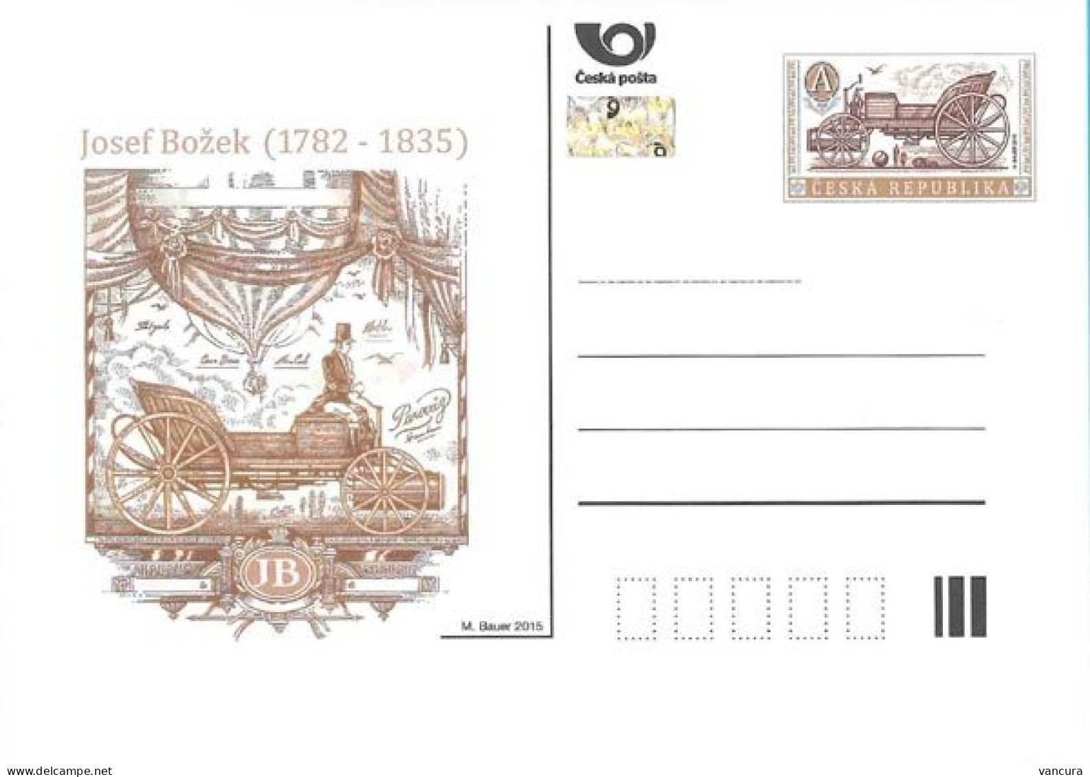 CDV 167 Czech Republic Josef Bozek, Steam Automobile 2015 Baloon - Voitures