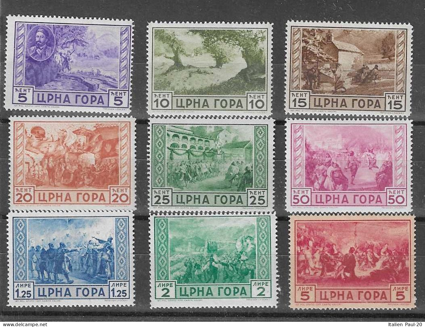 Italien/Montenegro - Selt. Postfrisches Lot Aus 1943 - Aus Michel 52/60! - Deutsche Bes.: Montenegro