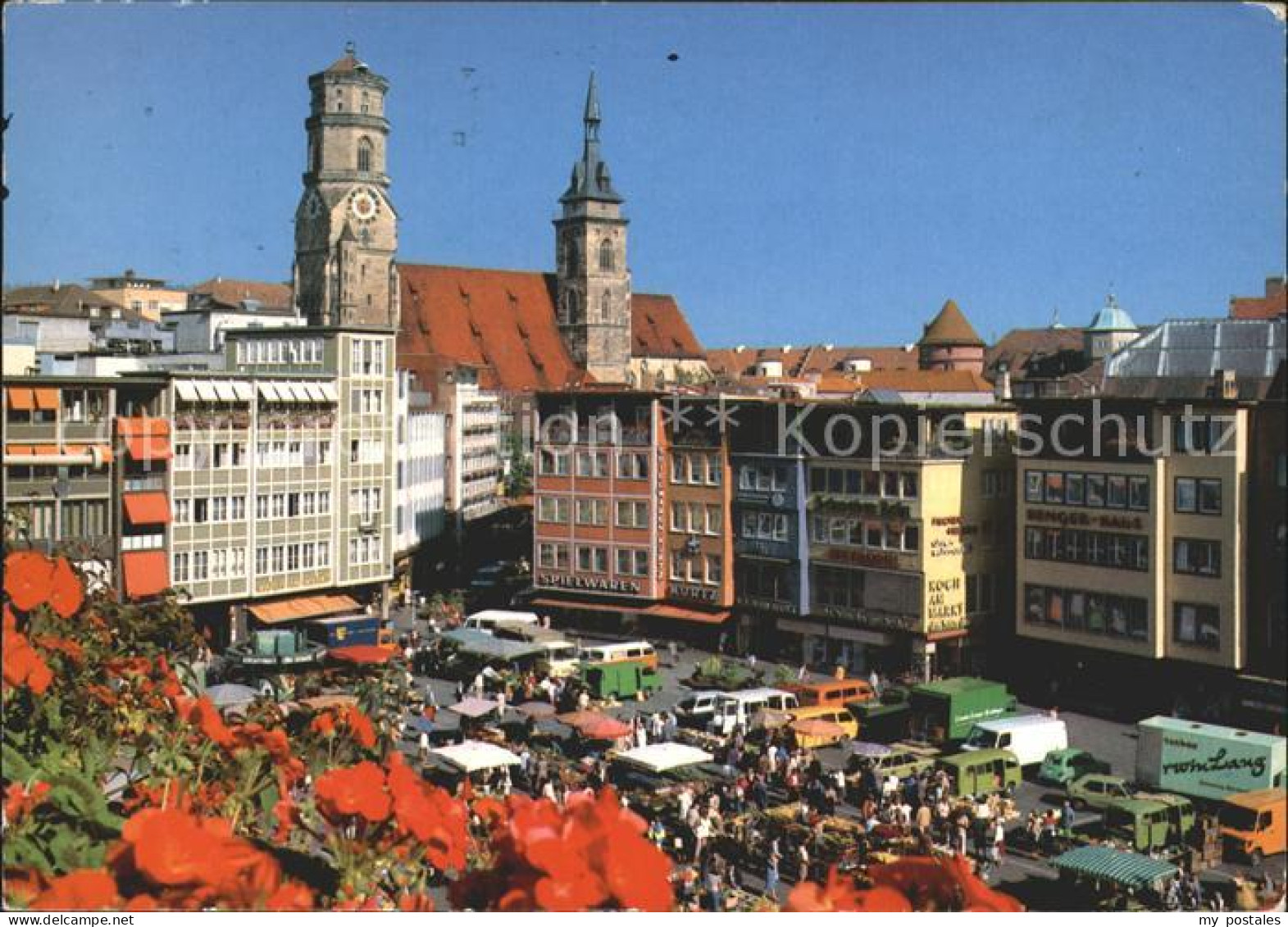 72232799 Stuttgart Marktplatz Stiftskirche Stuttgart - Stuttgart