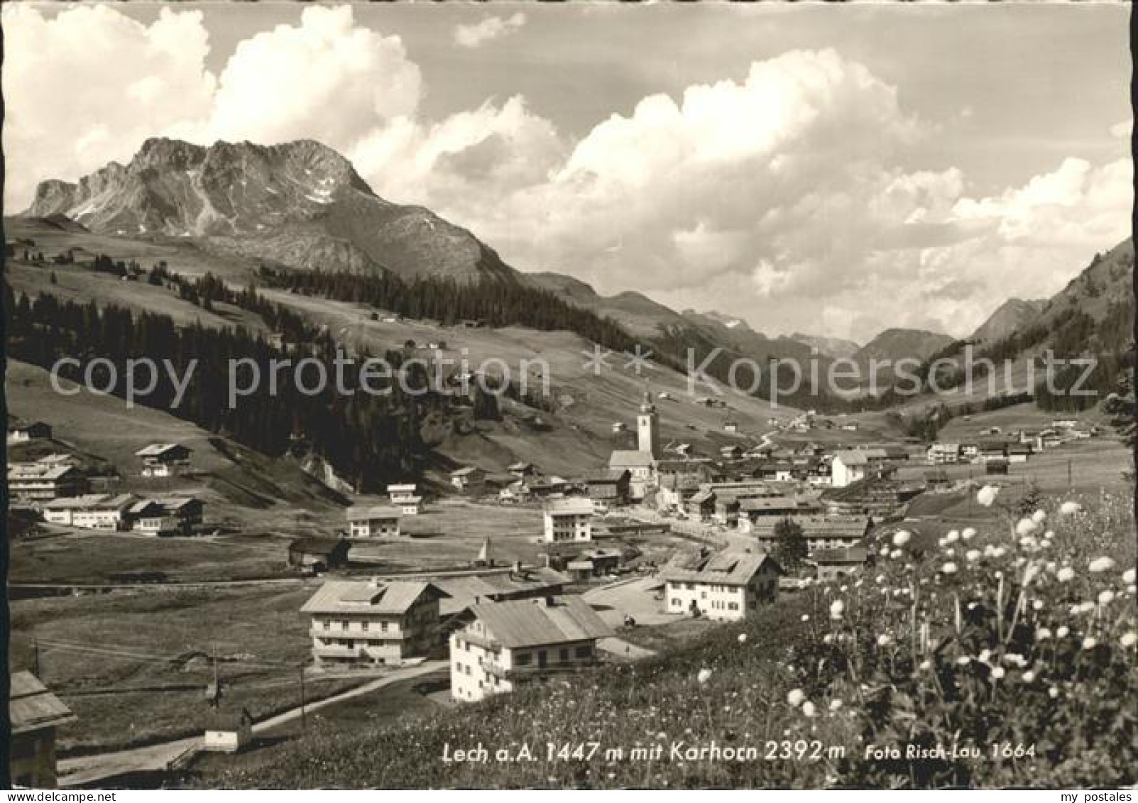 72232783 Lech Vorarlberg Panorama Mit Karhorn Lechquellengebirge Lech - Andere & Zonder Classificatie