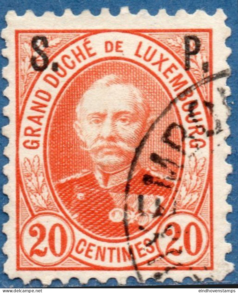 Luxemburg Service 1891 10 C S.P. Overprint (perforated 12x11½) MH - Officials