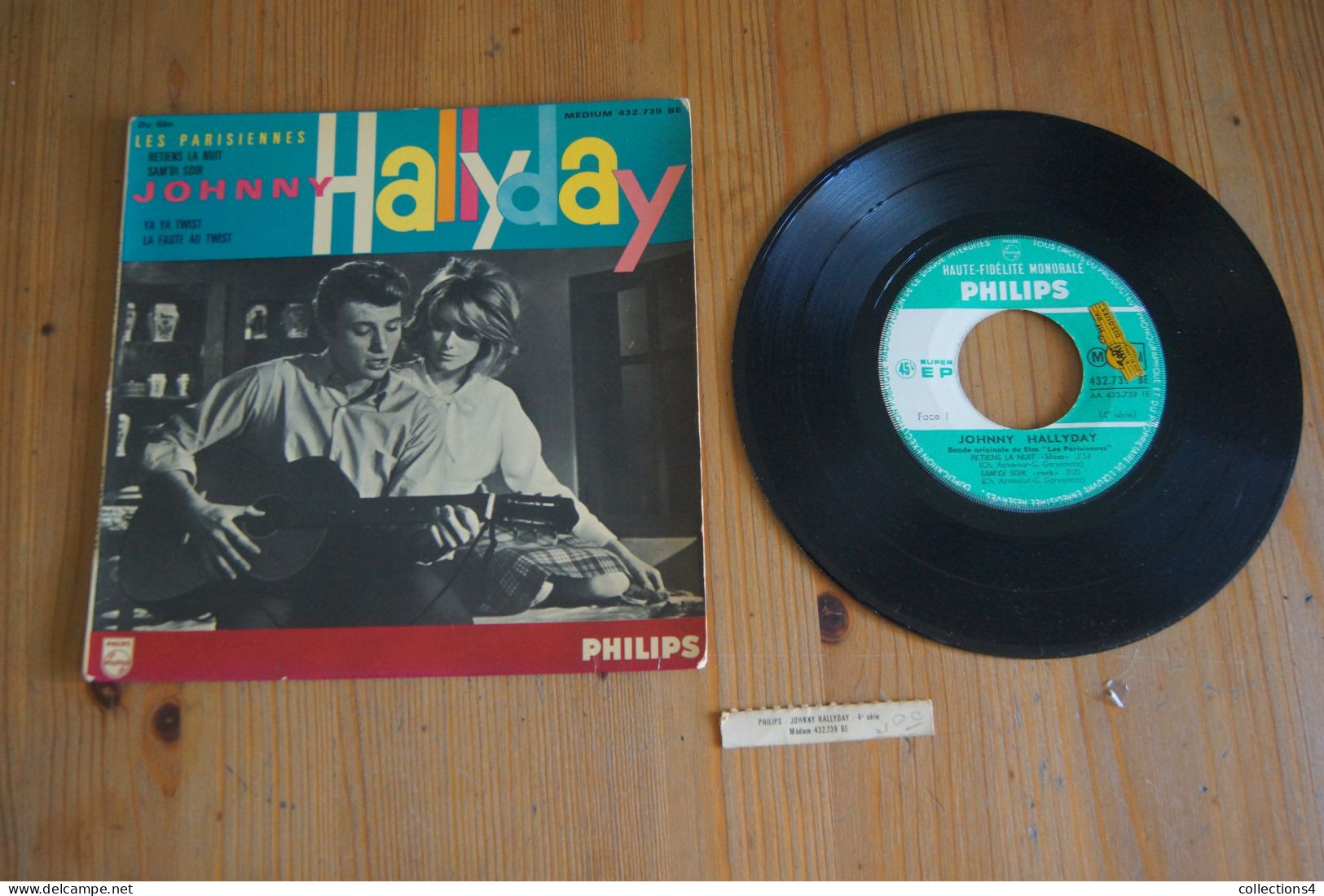 JOHNNY HALLYDAY RETIENS LA NUIT  EP 1962 VARIANTE CATHERINE DENEUVE LANGUETTE - 45 Rpm - Maxi-Singles