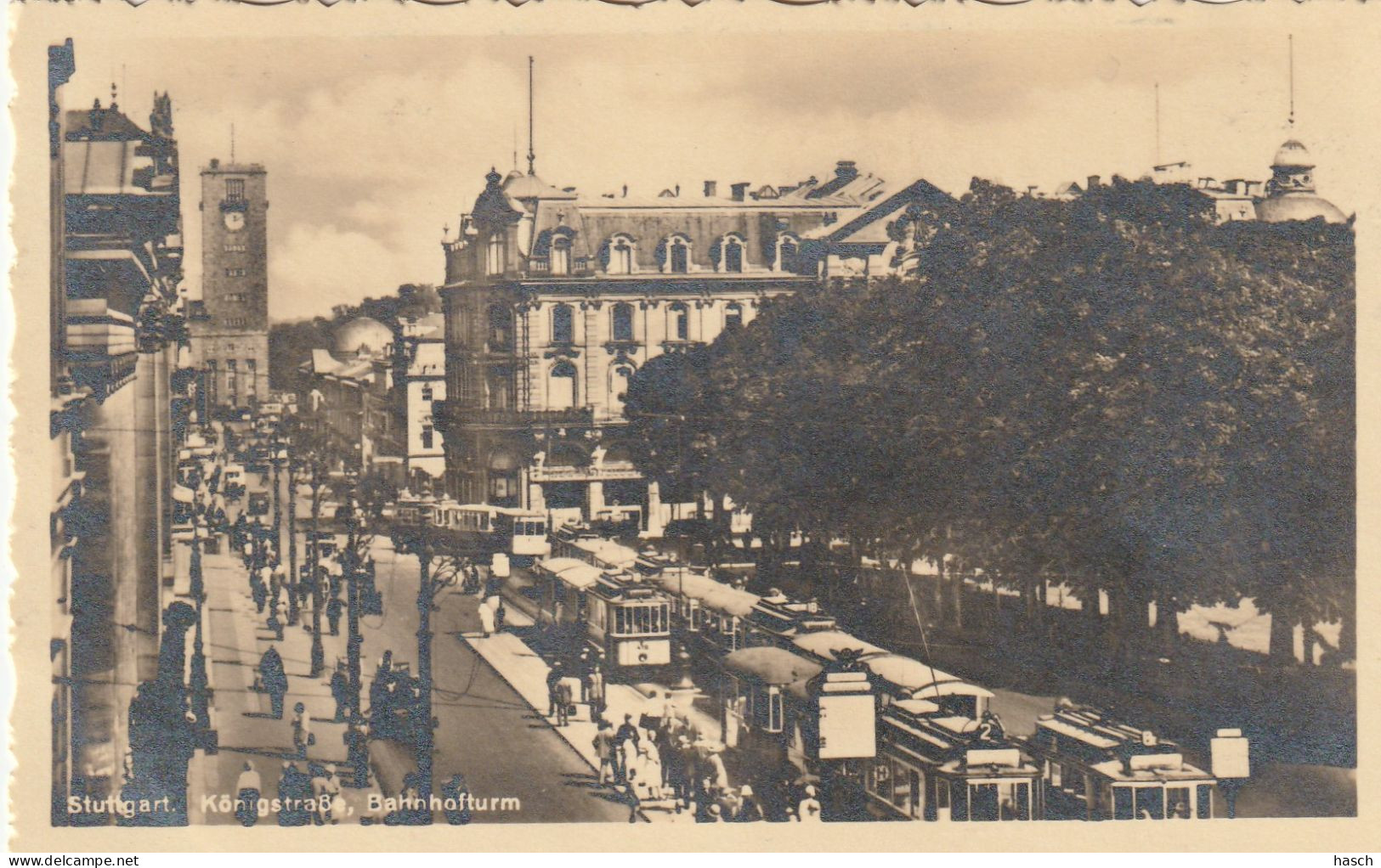 4937 29 Stuttgart, Konigstrasse Bahnhofturm.  - Stuttgart