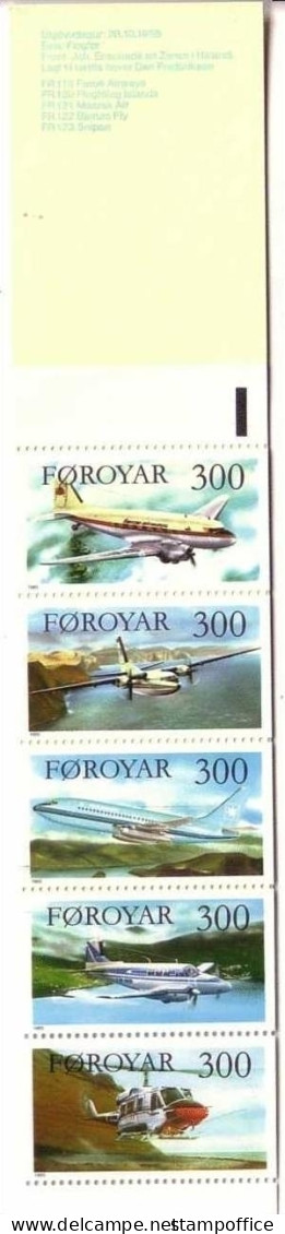 FÄRÖER 10 X MH 3 POSTFRISCH(MINT) FLUGZEUGE HUBSCHRAUBER 1985 - Hélicoptères