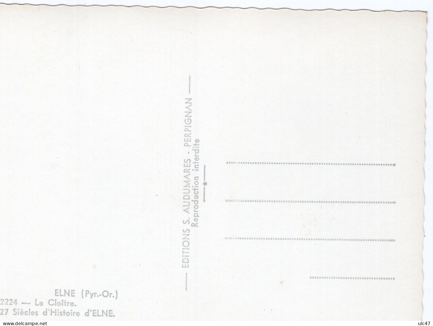 - 66 - ELNE (P.-Or.) - Le Cloître, 27 Siècles D'Histoire D'Elne. - Scan Verso - - Elne