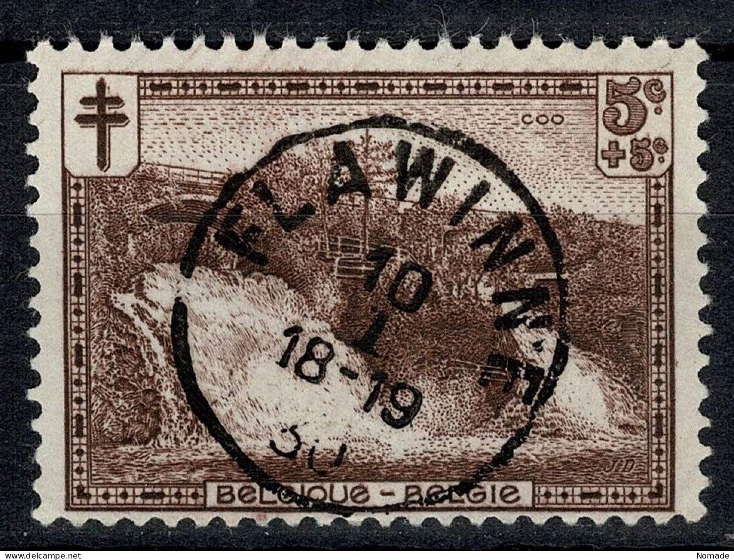 Belgique 1929 COB 293 Belle Oblitération FLAWINNE (centrale - Concours) - Usados