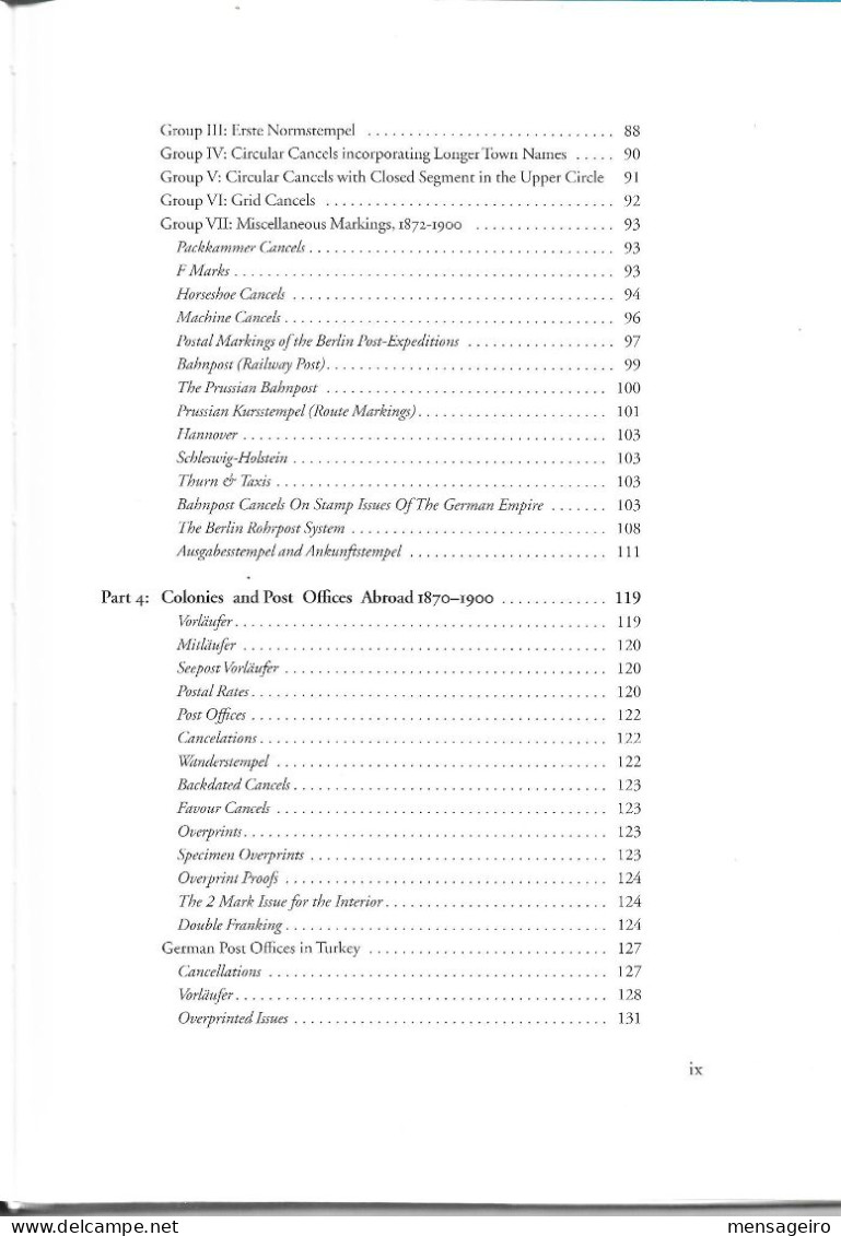 (LIV) GERMANY 1872-1900 A PHILATELIC & POSTAL HISTORY HANDBOOK OF GERMANY AND HER COLONIES – DARRYL HINTON-BLAKER – 1996 - Stempel