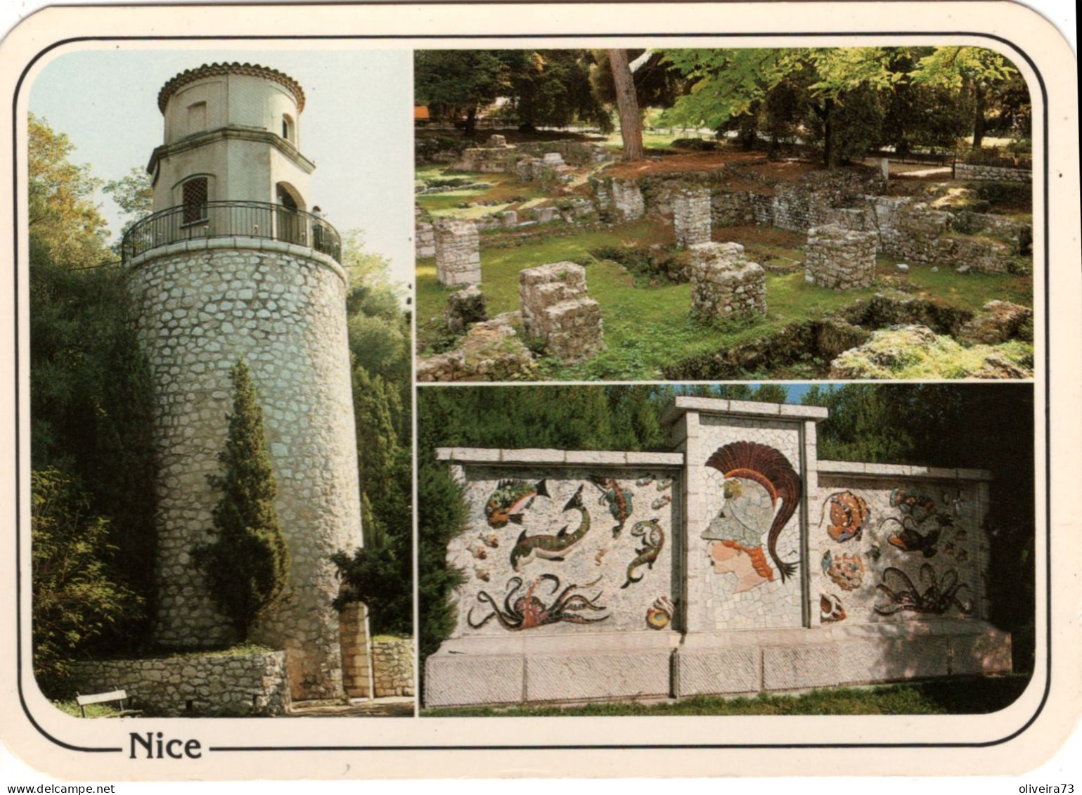 NICE - Le Château, La Tour De L'ascenseur - Mosaiques - Ruines - Monumenten, Gebouwen