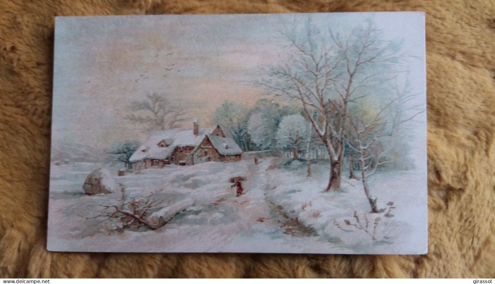 CPA FANTAISIE DESSIN ILLUSTRATION PAYSAGE ENNEIGE - Andere & Zonder Classificatie