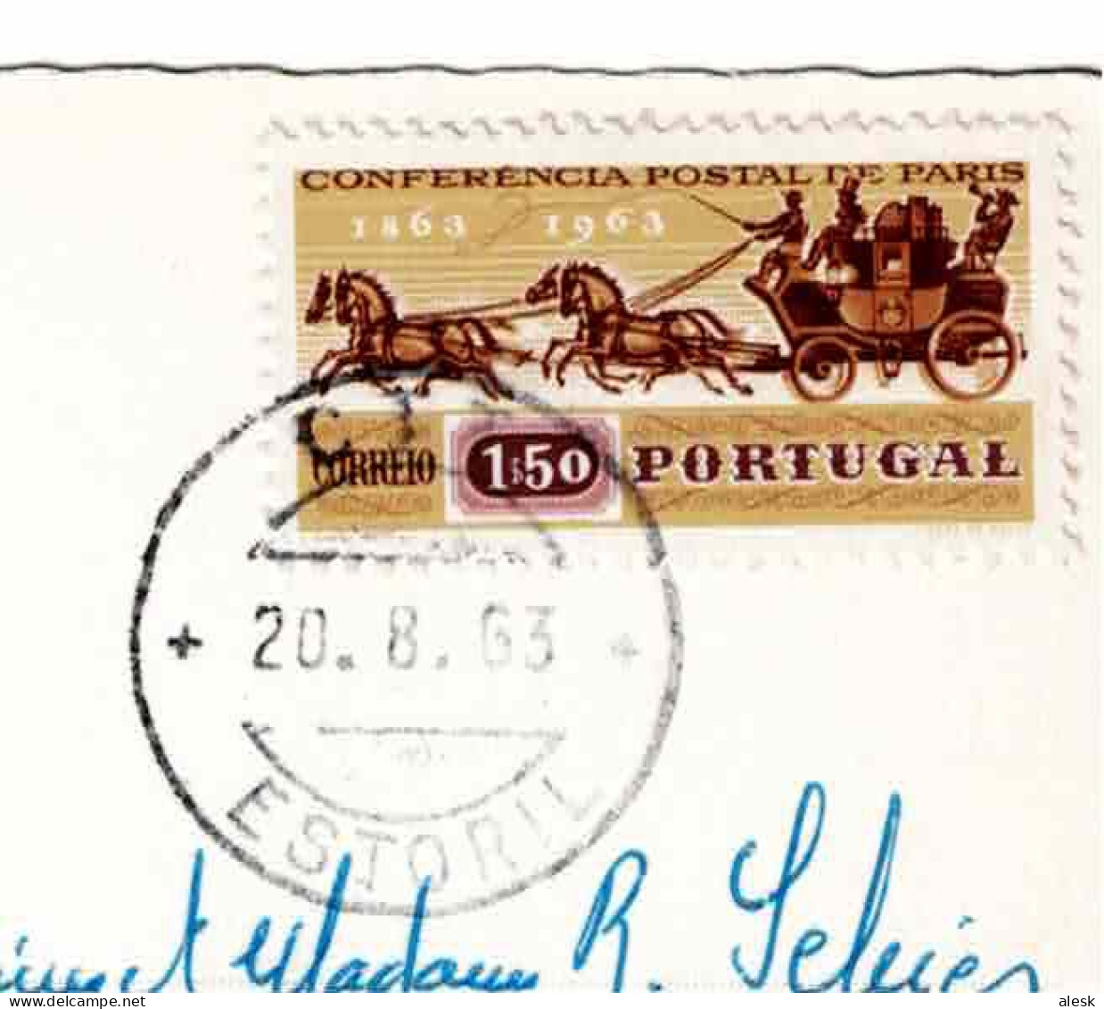 PORTUGAL N°920 (y&t) Estoril 20 Août 1963 Pour Montigny-lès-Metz / 100ans Conférence Postale - CP Cascais - Lettres & Documents