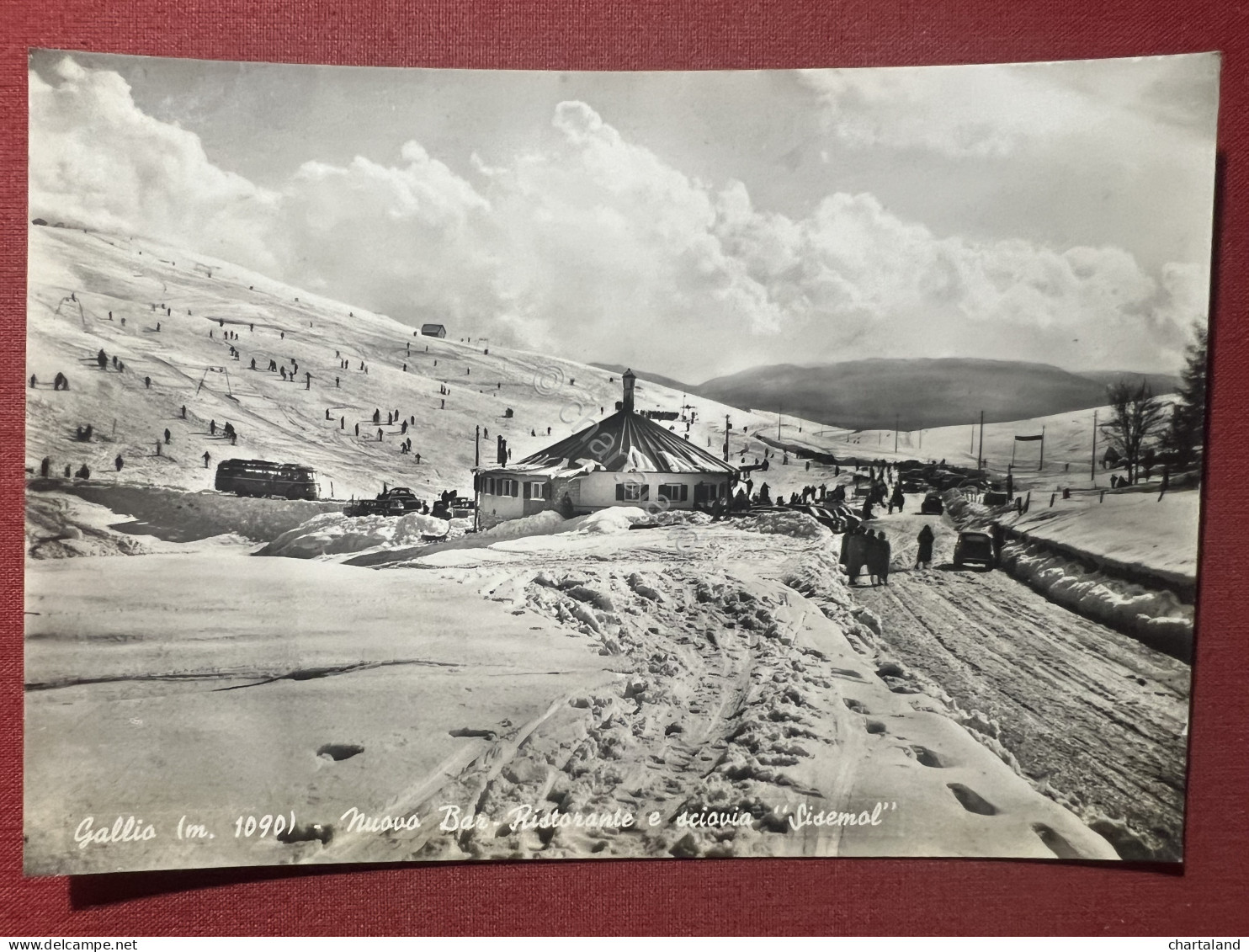 Cartolina - Gallio - Nuovo Bar Ristorante E Sciovia Sisemol - 1950 Ca. - Vicenza