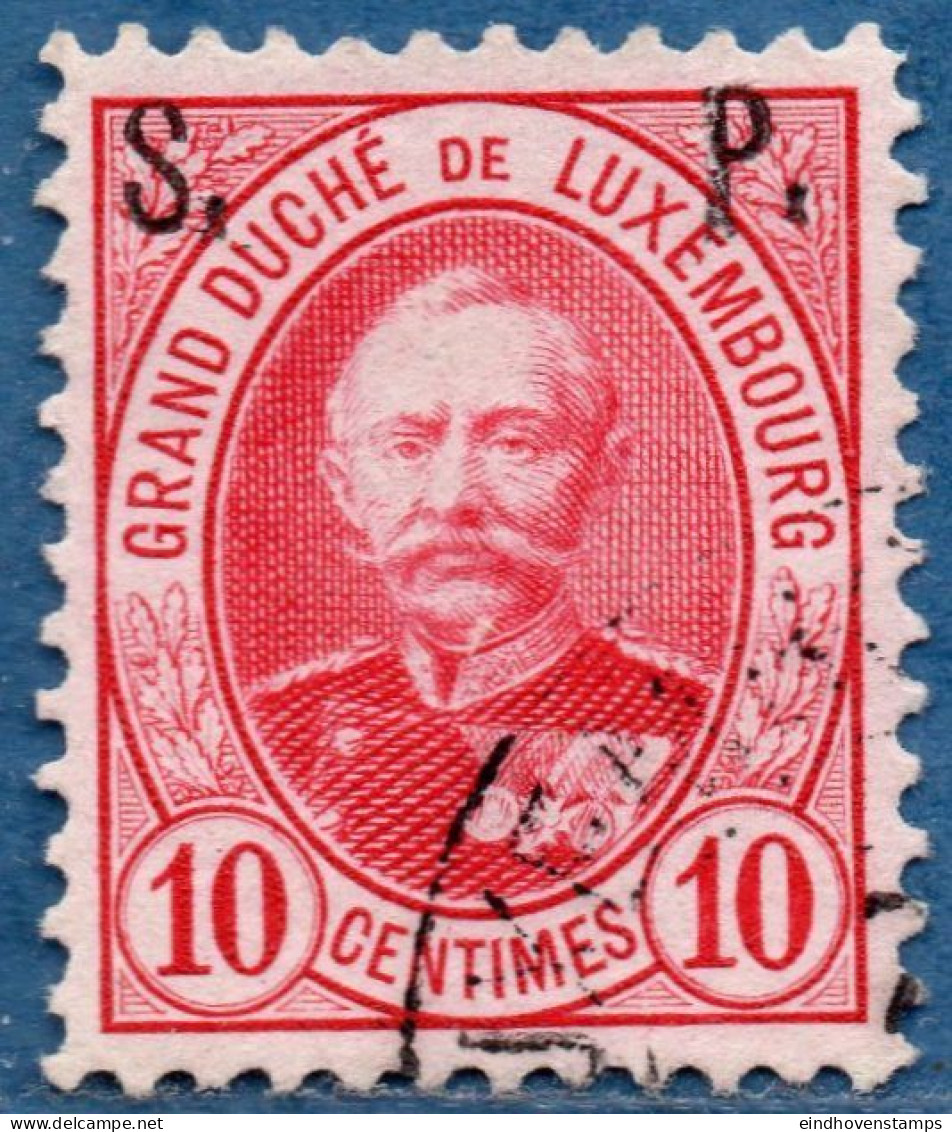 Luxemburg Service 1891 10 C S.P. Overprint (perforated 11½) Cancelled - Officials