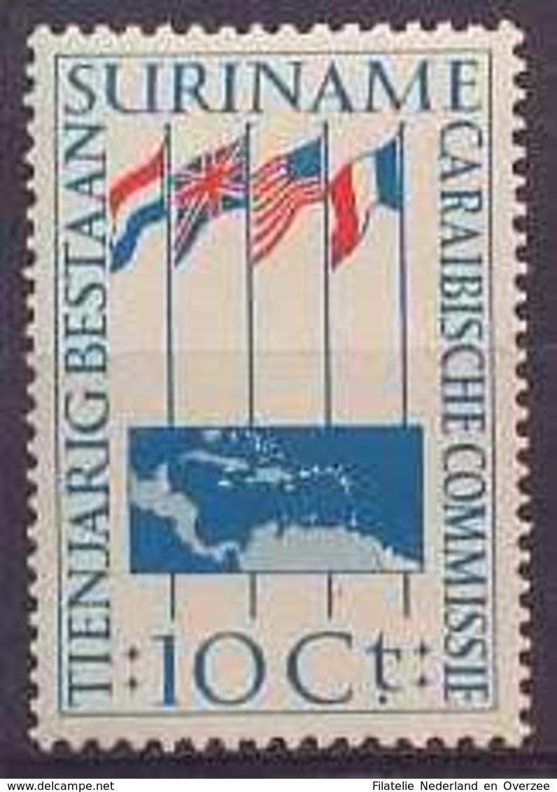 Suriname NVPH Nr 325 Ongebruikt/MH Caribische Commissie 1956 - Surinam ... - 1975