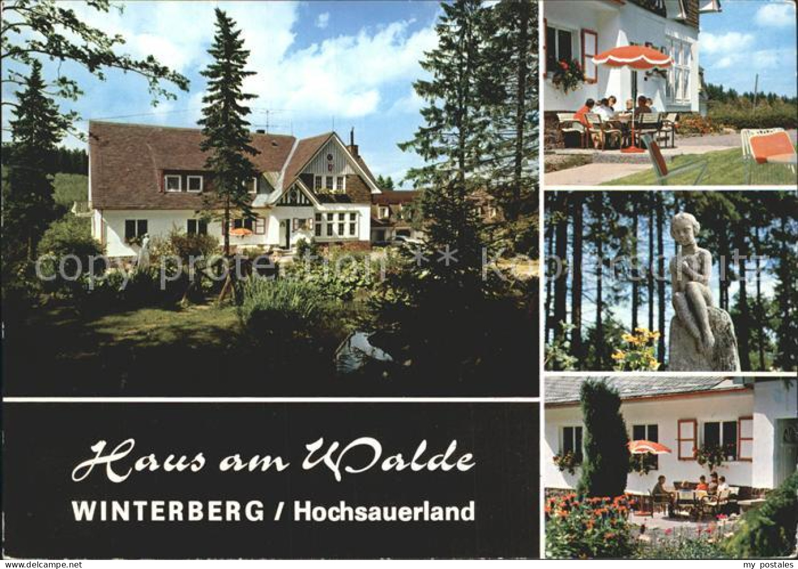 72231180 Winterberg Hochsauerland Hotel Pension Haus Am Walde Skulptur Winterber - Winterberg