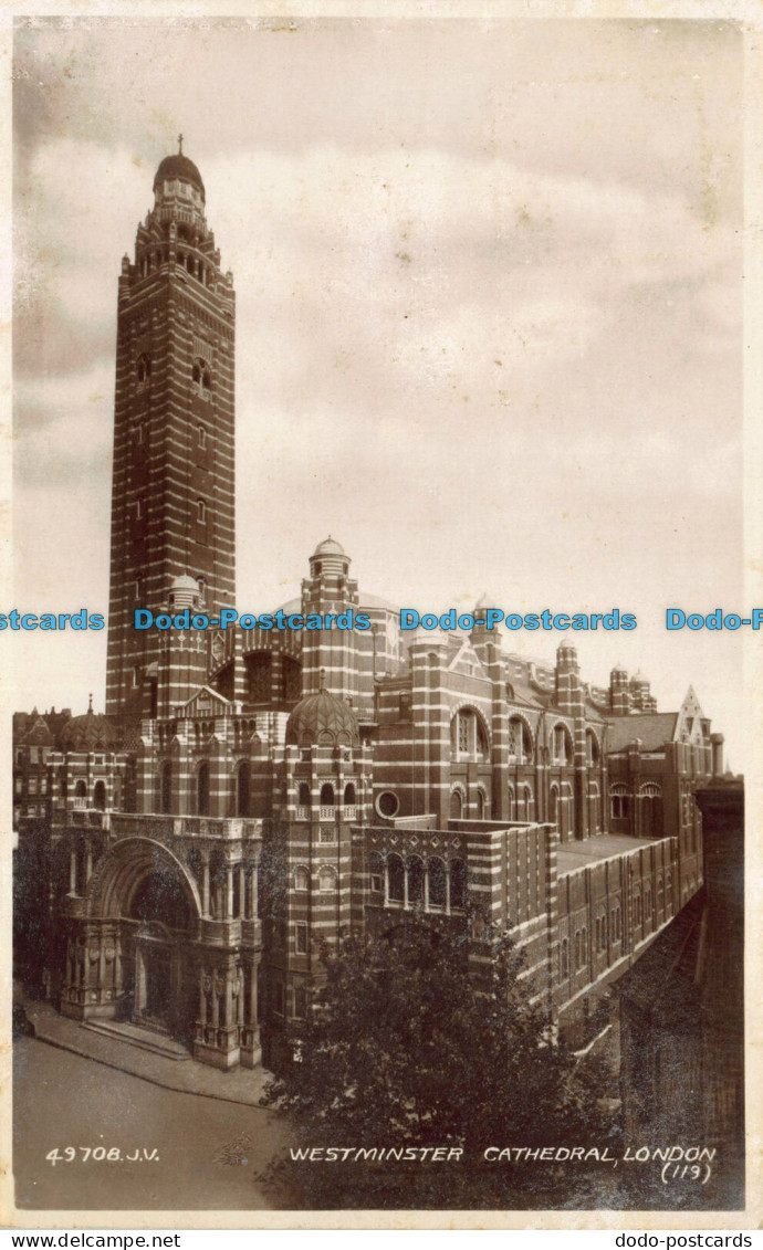 R106878 Westminster Cathedral. London. Valentine. No 49708. RP - Other & Unclassified