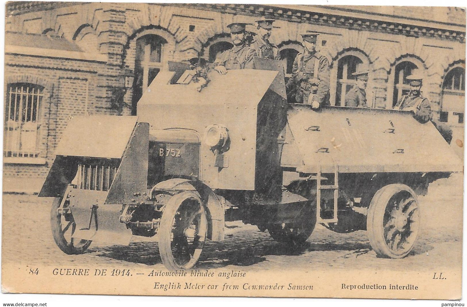 GUERRE 14/18 - Automobile Blindée Anglaise - Animée - War 1914-18