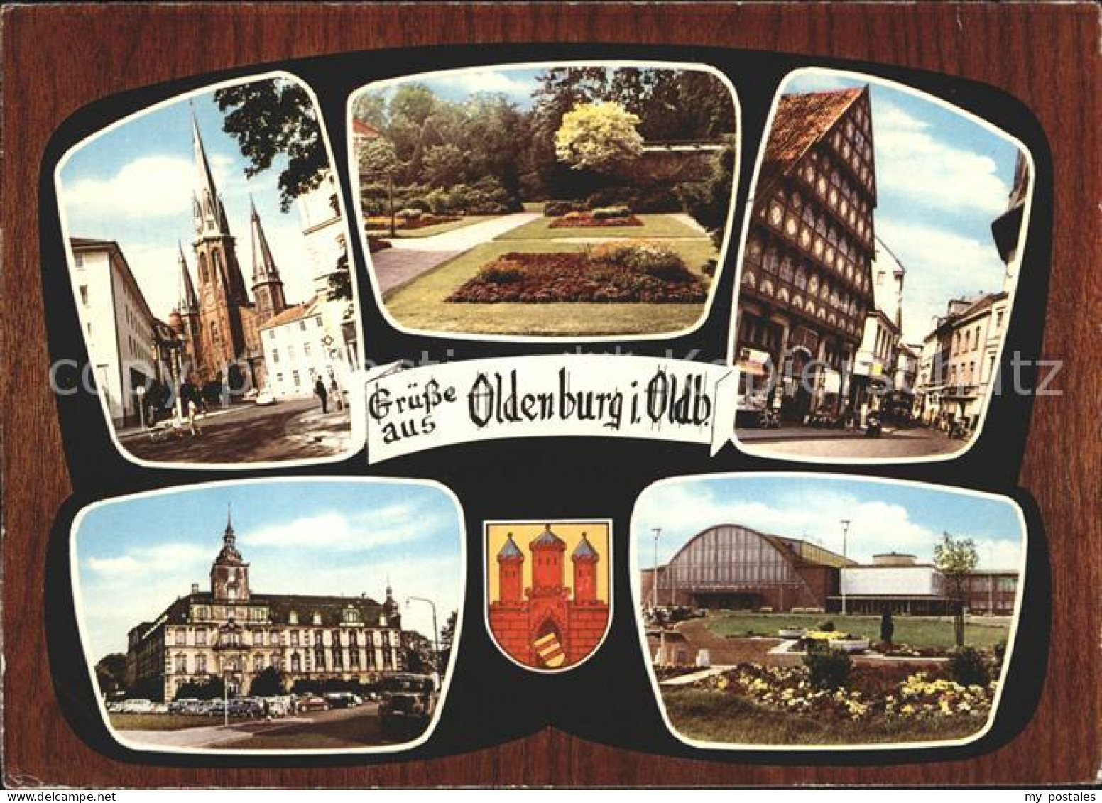 72230390 Oldenburg Niedersachsen Muenster Park Strassenpartie Schloss Stadthalle - Oldenburg