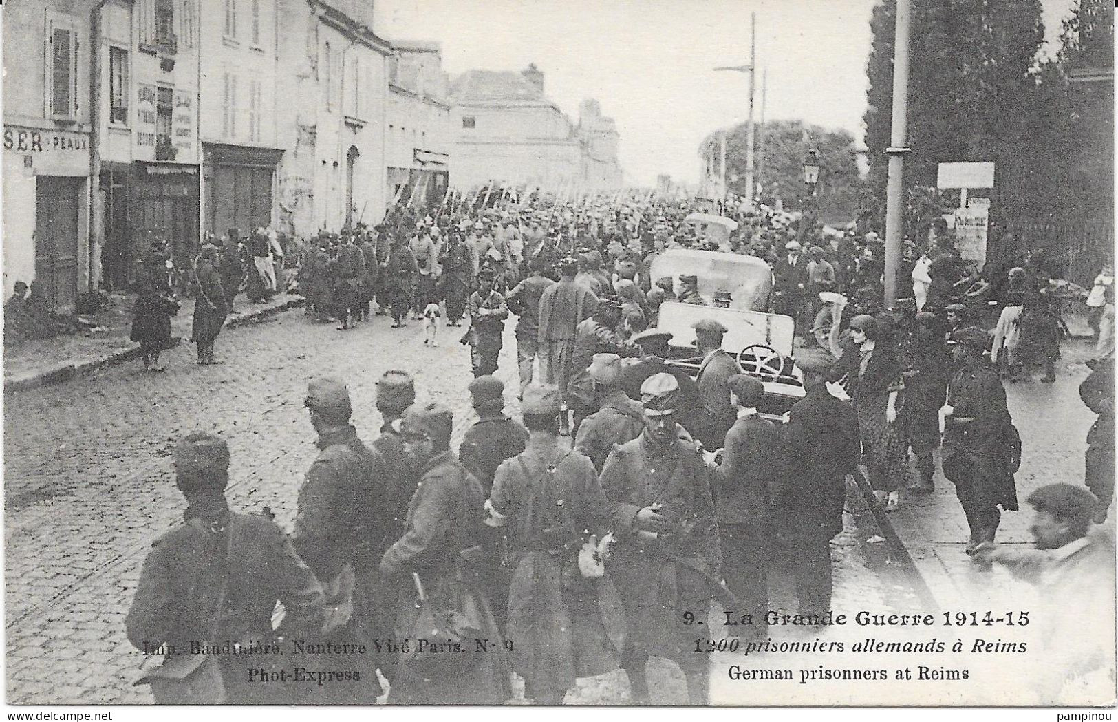 GUERRE 14/18 - Prisonniers Allemands à REIMS - War 1914-18