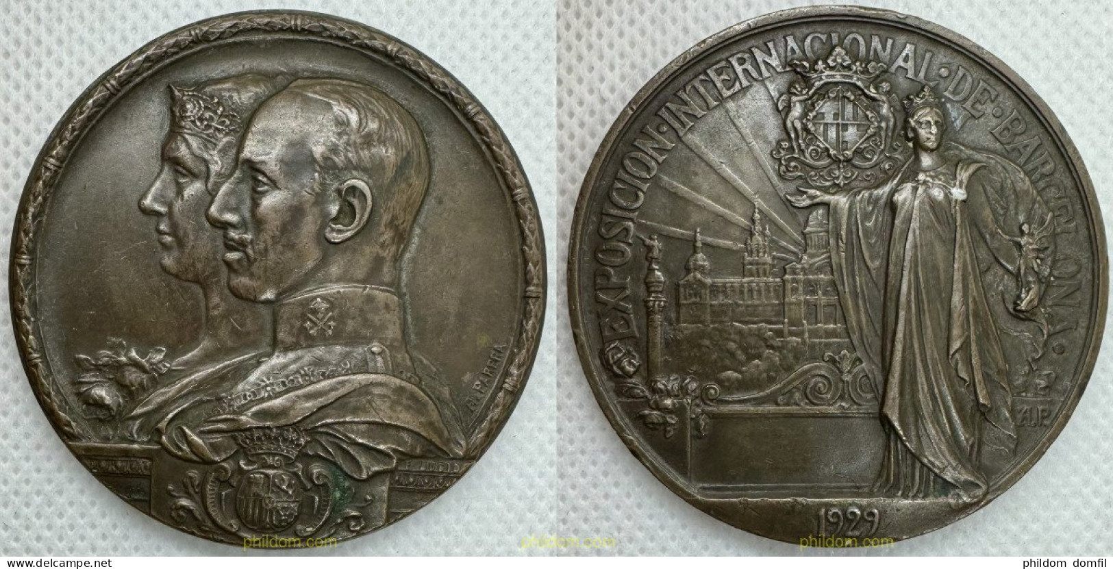 MEDALLA ALFONSO XIII 1929 EXPOSICIÓN UNIVERSAL DE BARCELONA - Non Classés