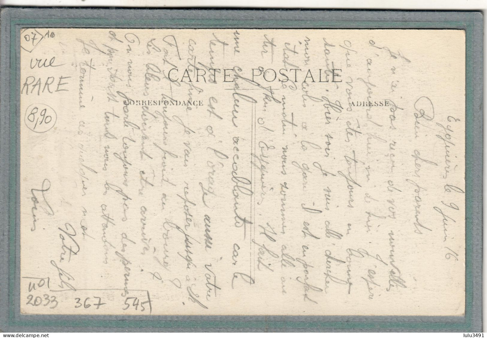 CPA (07) PRIVAS - Mots Clés: Hôpital Auxiliaire N° 210, Complémentaire, Croix-Rouge, Militaire, Temporaire - 1916 - Privas