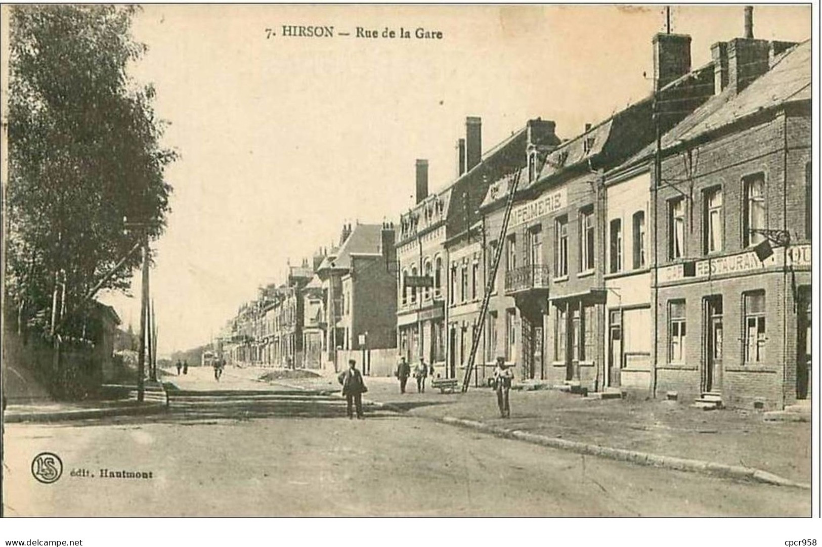 02.HIRSON.RUE DE LA GARE.IMPRIMERIE.CAFE RESTAURANT - Hirson