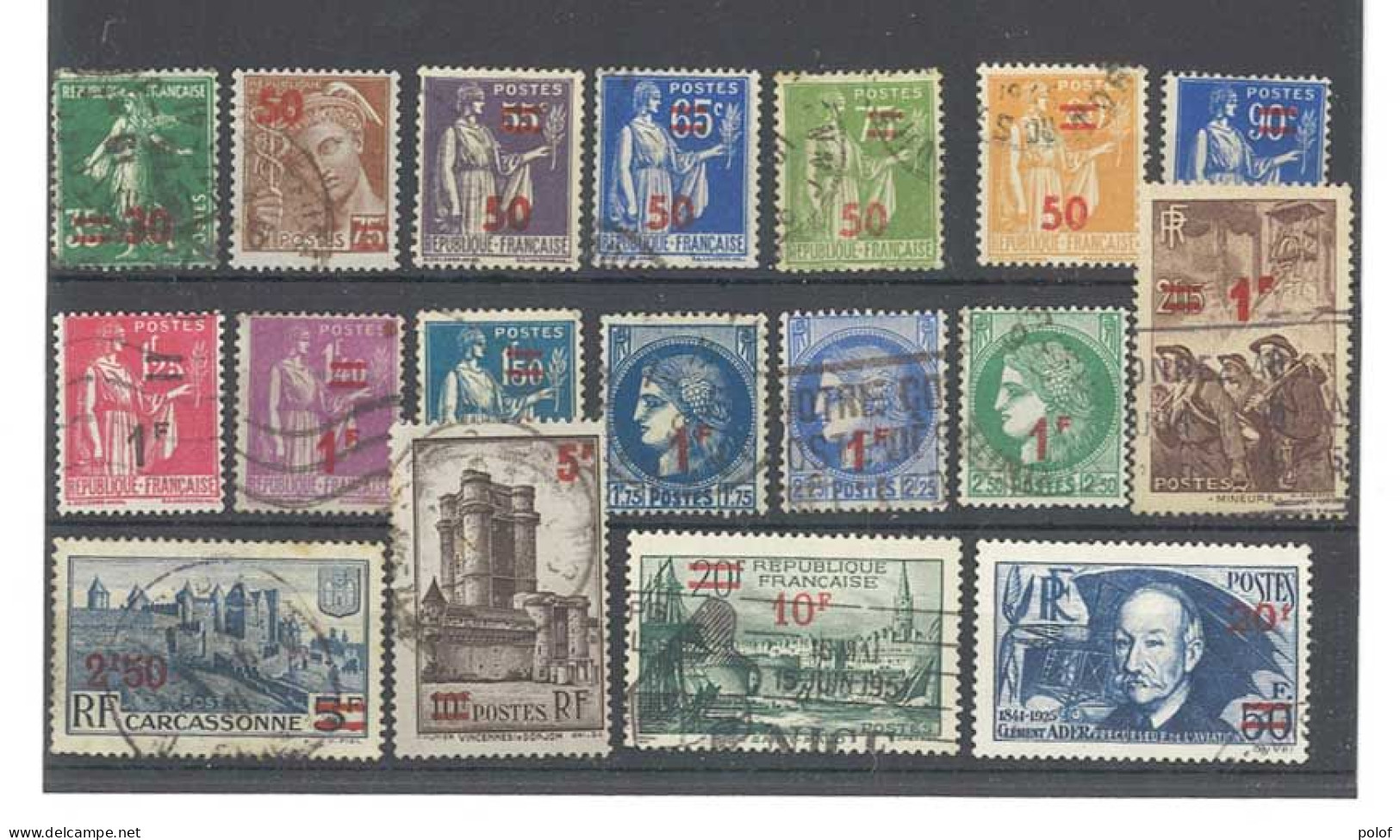 Yvert 476 à 493  - Série De 18 Timbres Divers Oblitérés - Andere & Zonder Classificatie