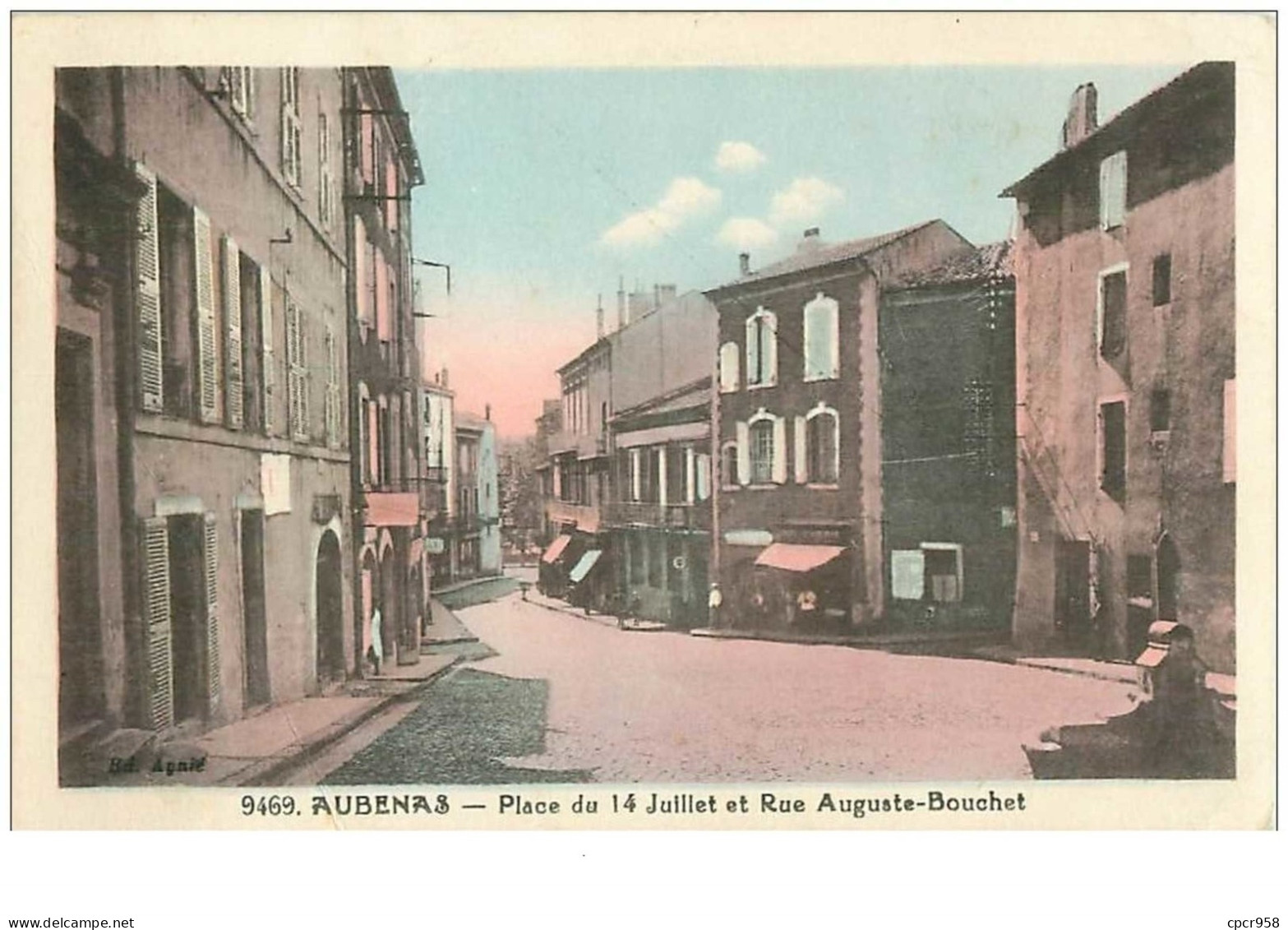 07.AUBENAS.n°13187.PLACE DU 14 JUILLET ET RUE AUGUSTE BOUCHET.PLIE - Aubenas