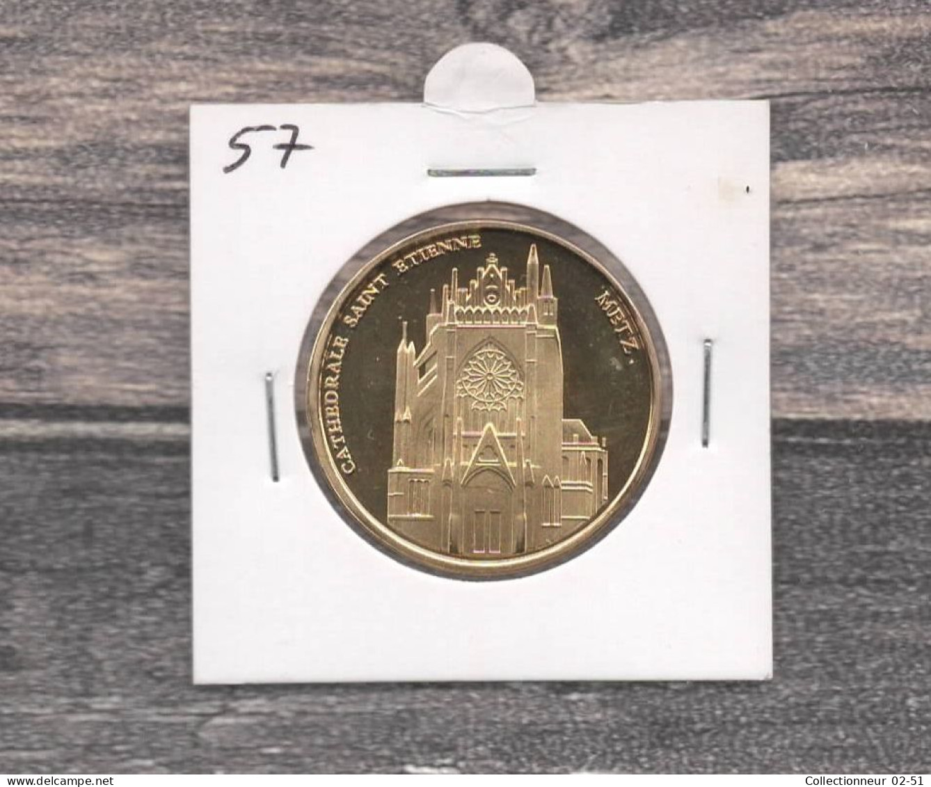 Médaille Souvenirs&Patrimoine : Cathédrale Saint Etienne Metz (couleur Or) - Autres & Non Classés