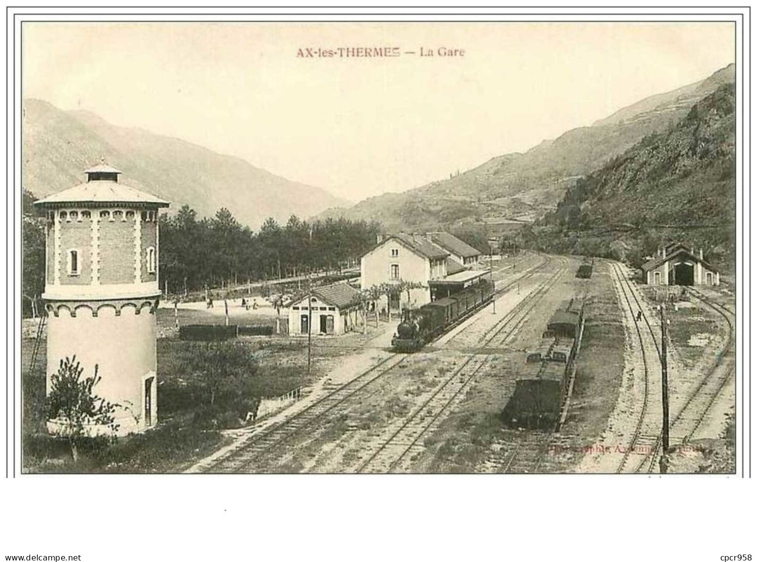 09.AX LES THERMES.LA GARE.TRAIN - Ax Les Thermes