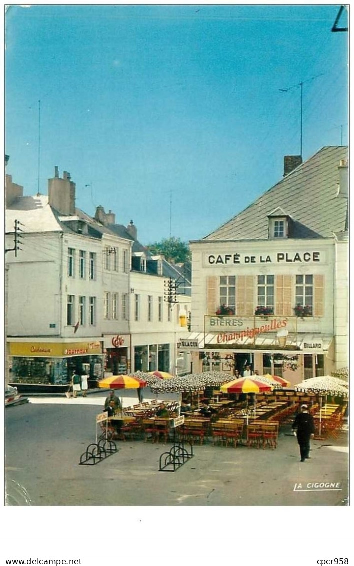 08 .n°39782 . Givet.cafe De La Place. Cpsm 15 X 10 Cm . - Givet