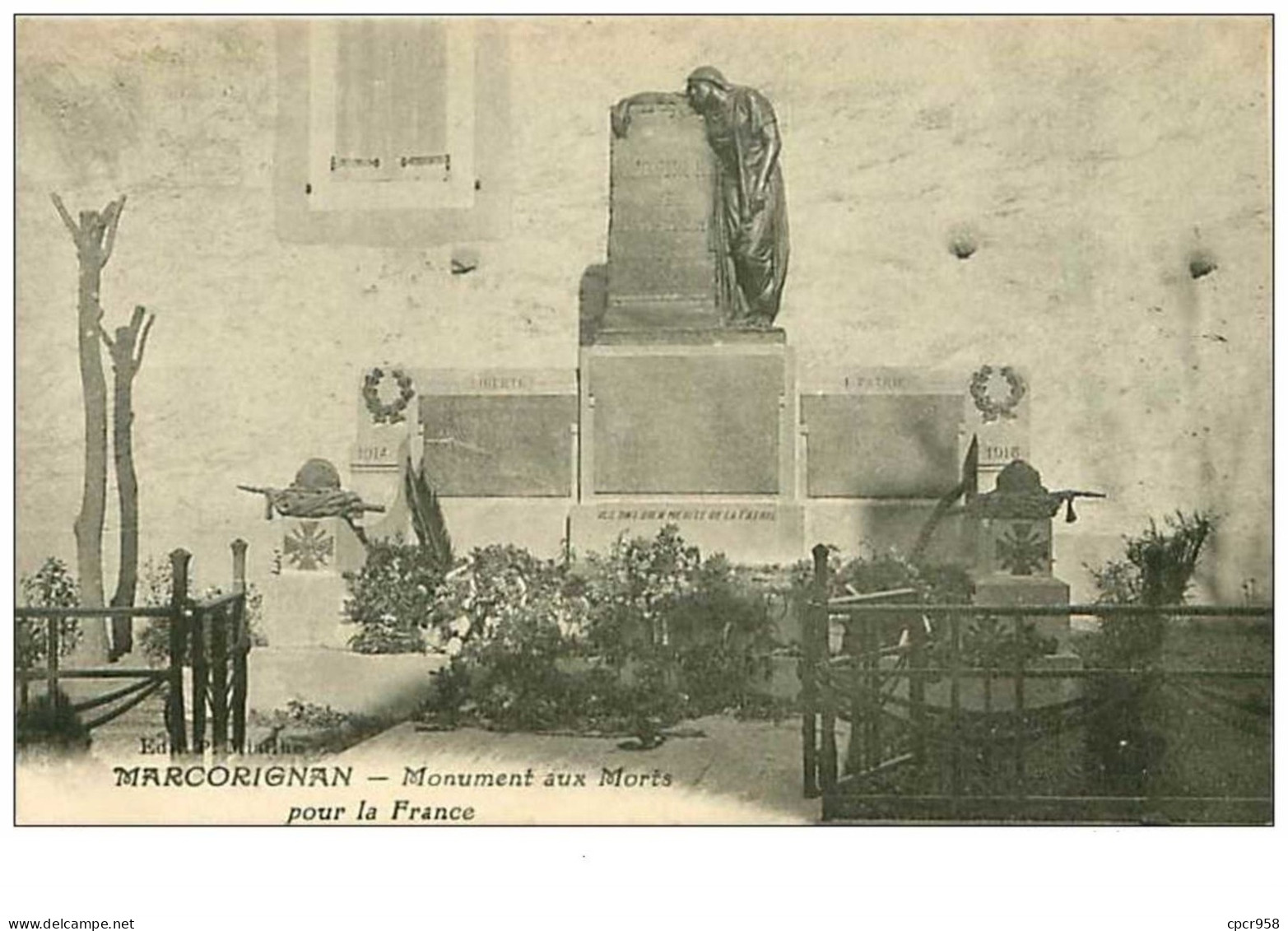 11.MARCORIGNAN.n°12.MONUMENT AUX MORTS POUR LA FRANCE.RARE - Sonstige & Ohne Zuordnung