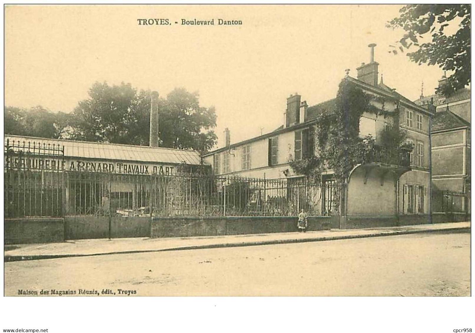 10.TROYES.n°13199.BOULEVARD DANTON.SERRURERIE A RENARD.TRAVAUX D'ART - Troyes