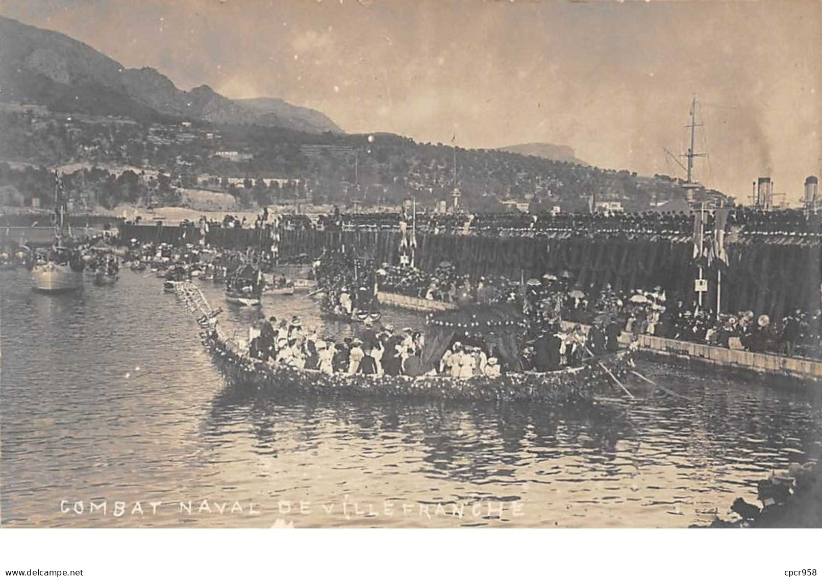 06.n°56631.villefranche.combat Naval.carte Photo - Villefranche-sur-Mer