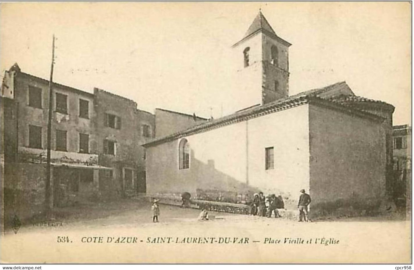 83.ST LAURENT DU VAR.PLACE VIEILLE ET L'EGLISE - Saint-Laurent-du-Var