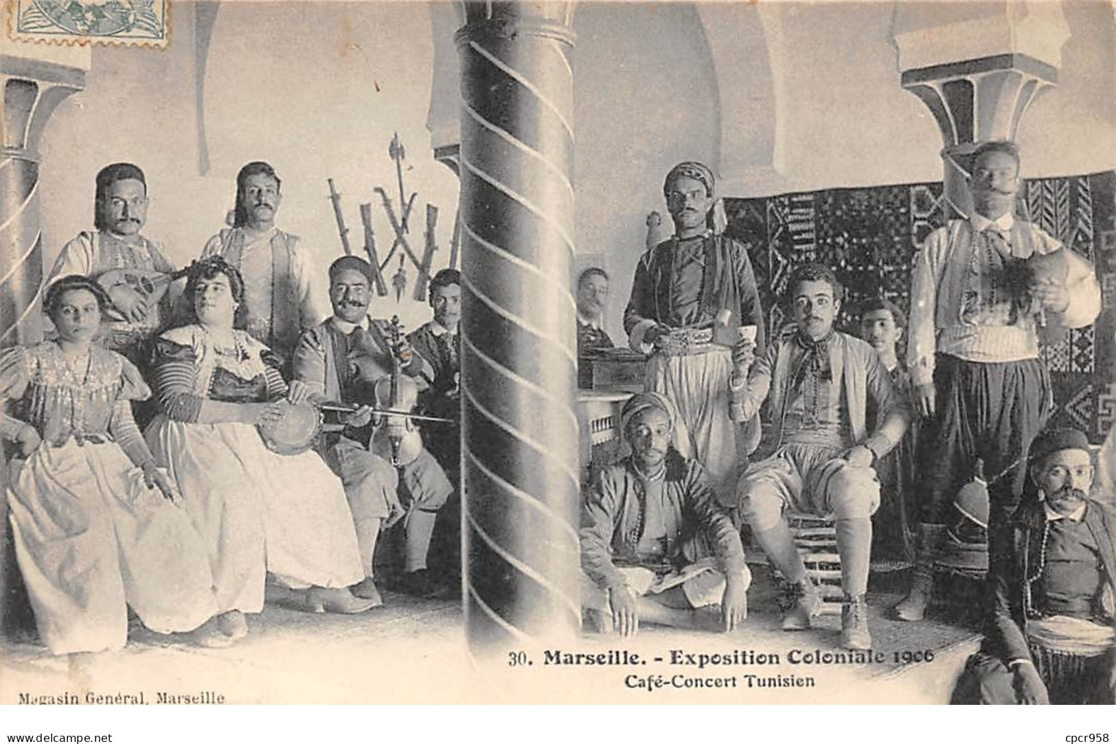 13 .n°109555 . Marseille . Exposition Coloniale 1906 .cafe Concert Tunisien . - Kolonialausstellungen 1906 - 1922