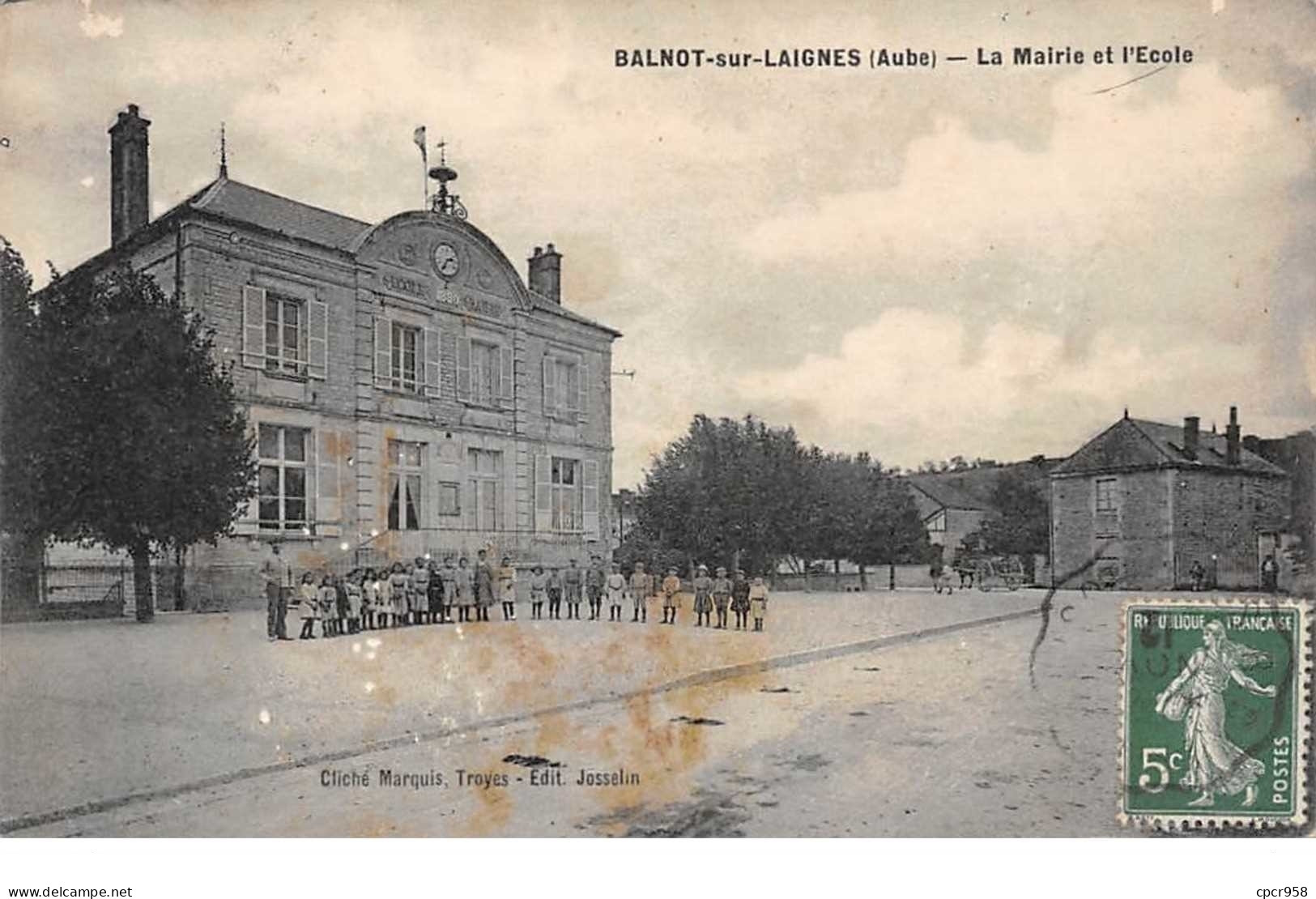 10 . N° 103275 .balnot Sur Laignes .la Mairie Et L Ecole . - Sonstige & Ohne Zuordnung