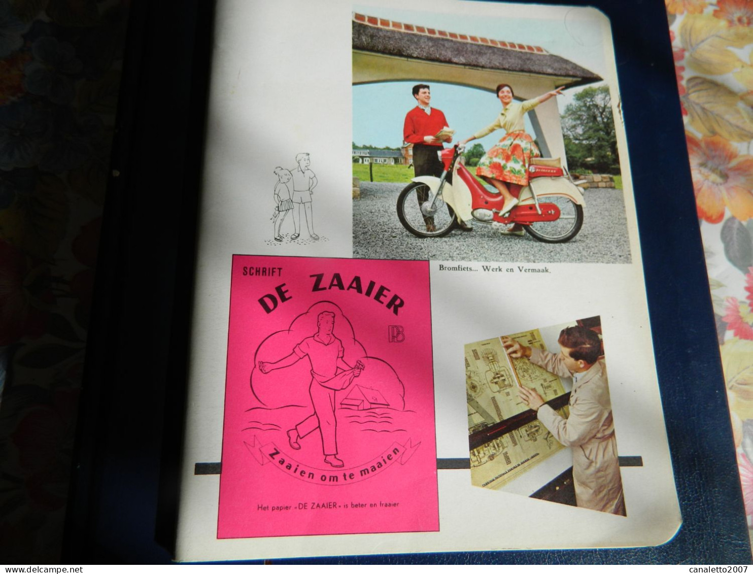 BELGIQUE: CAHIER LIGNE VIERGE "LE SEMEUR " " DE ZAAIER" AVEC DES MOTO ET MOBYLETTE  AVEC CHAINE DE MONTAGE - Motorräder