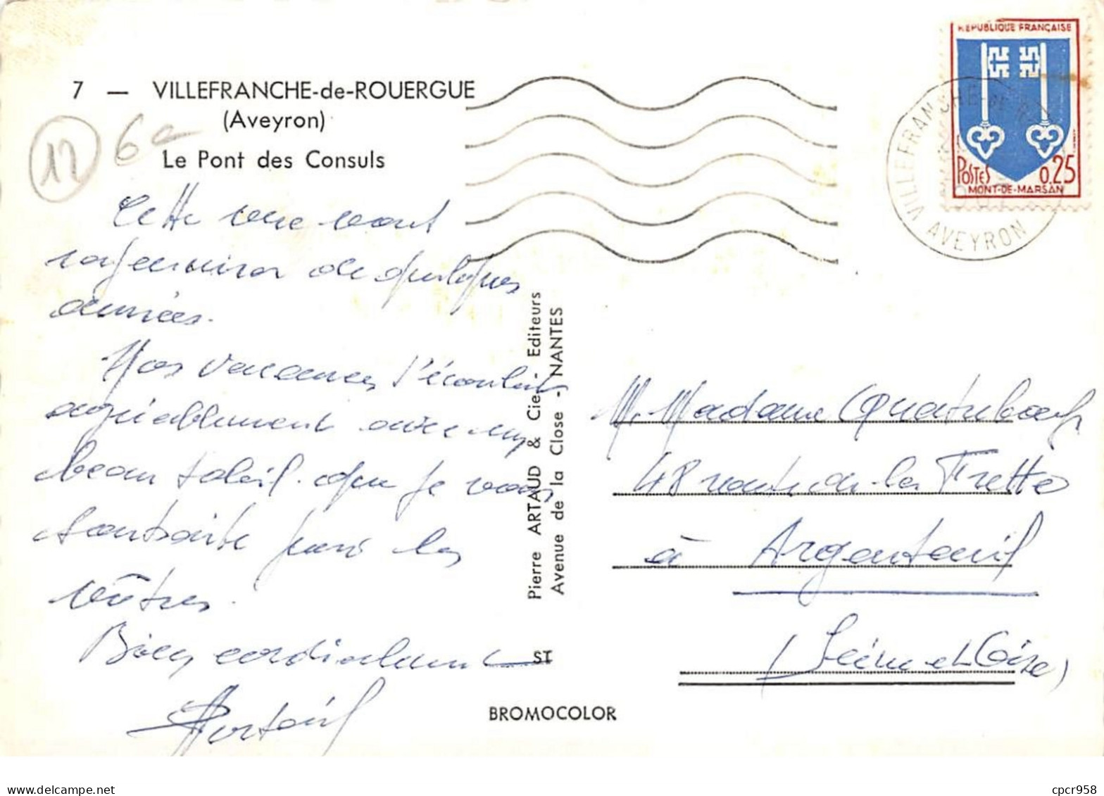 12.AM10564.Villefranche-de-Rouergue.Le Pont Des Consuls.Edit Artaud.ST 7.CPSM 15x10 Cm - Villefranche De Rouergue