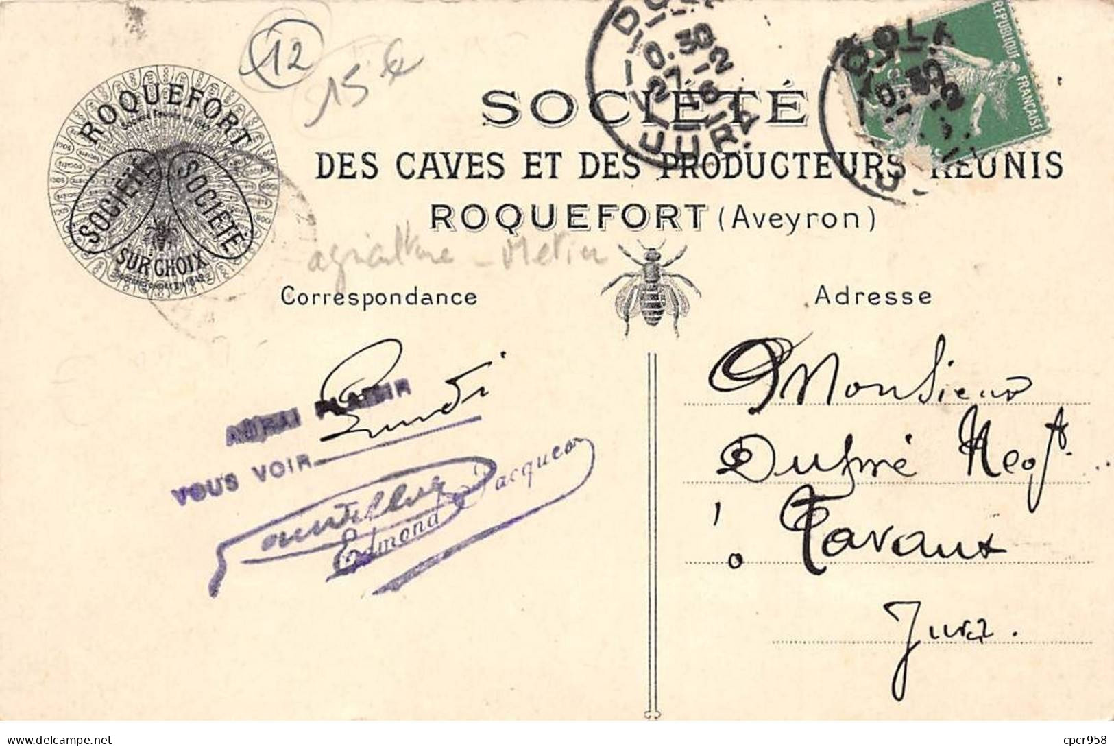 12.AM16851.4.Roquefort.Réception Des Fromages Aux Caves De La Rue.Agriculture.métier - Roquefort