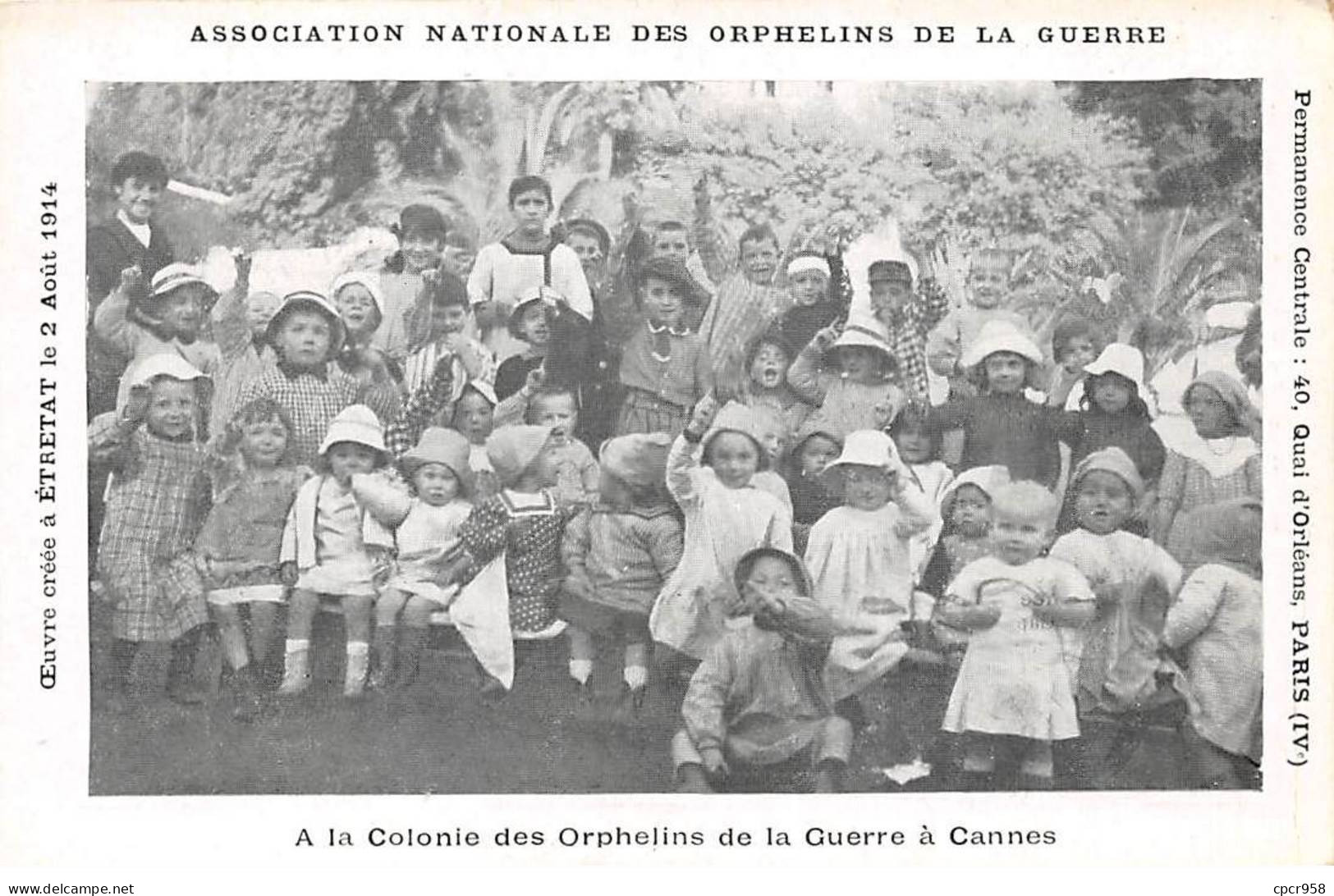 06 - CANNES - SAN43131 - Association Nationale Des Orphelins De La Guerre - A La Colonie Des Orphelins - Cannes
