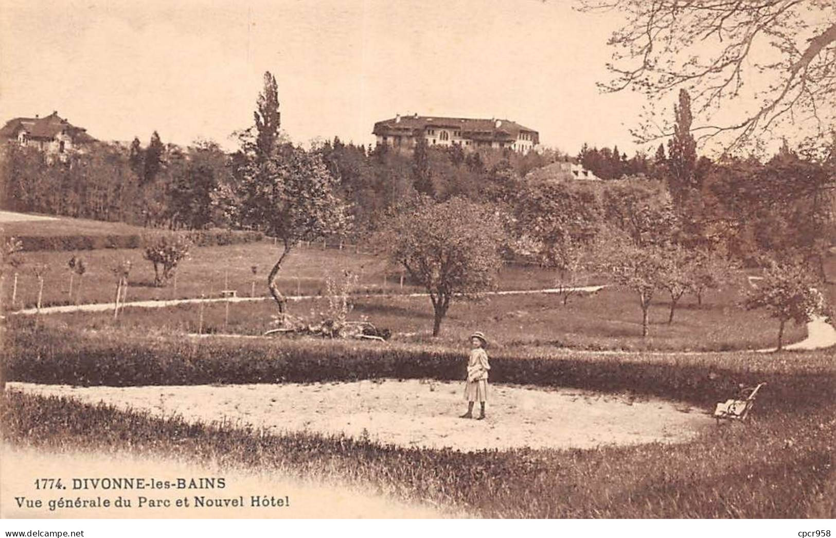 01 - DIVONNE LES BAINS - SAN34143 - Vue Générale Du Parc Et Nouvel Hôtel - Divonne Les Bains