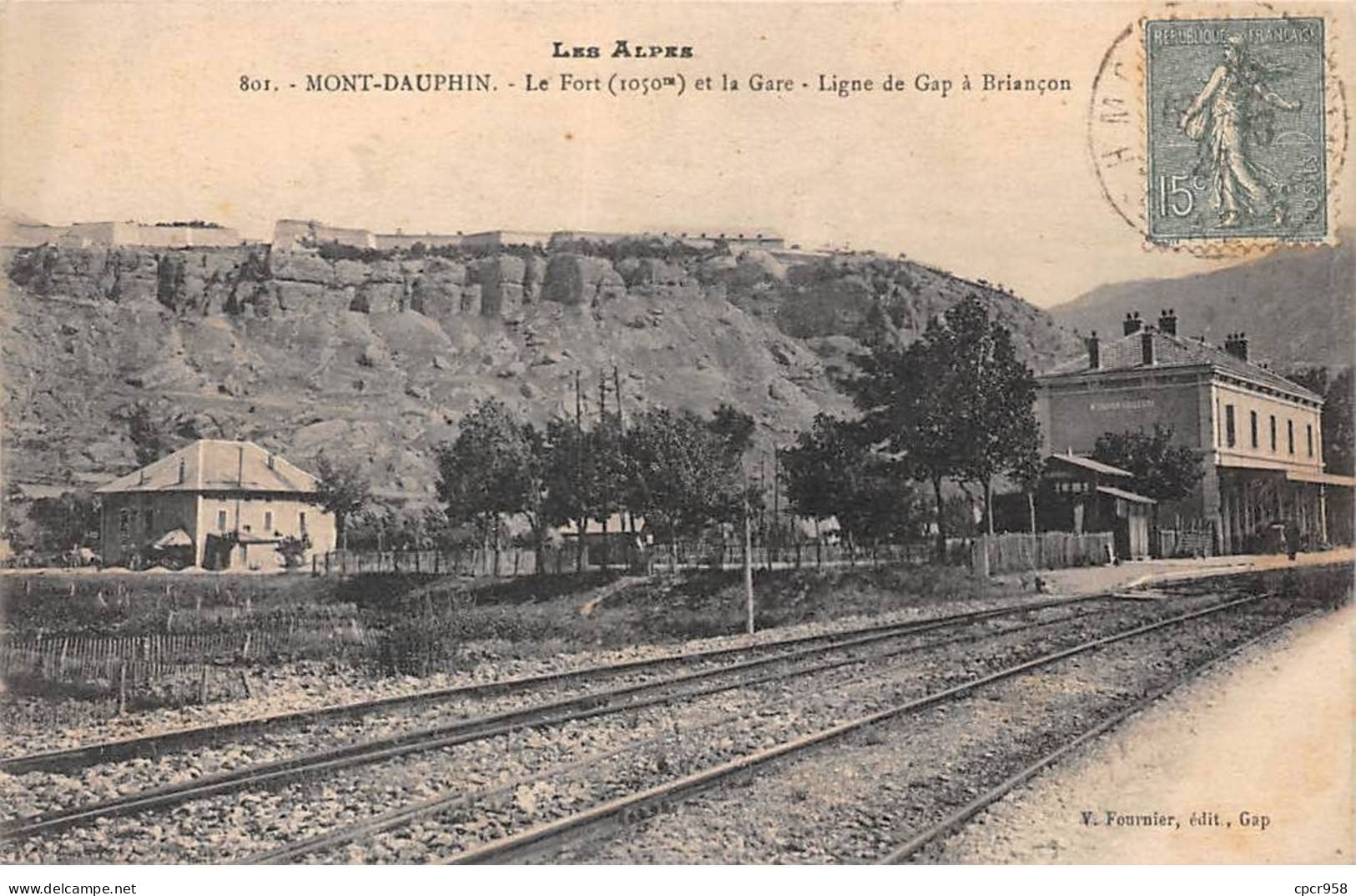 05 - MONT DAUPHIN - SAN34164 - Le Fort Et La Gare - Ligne De Gap à Briançon - Autres & Non Classés