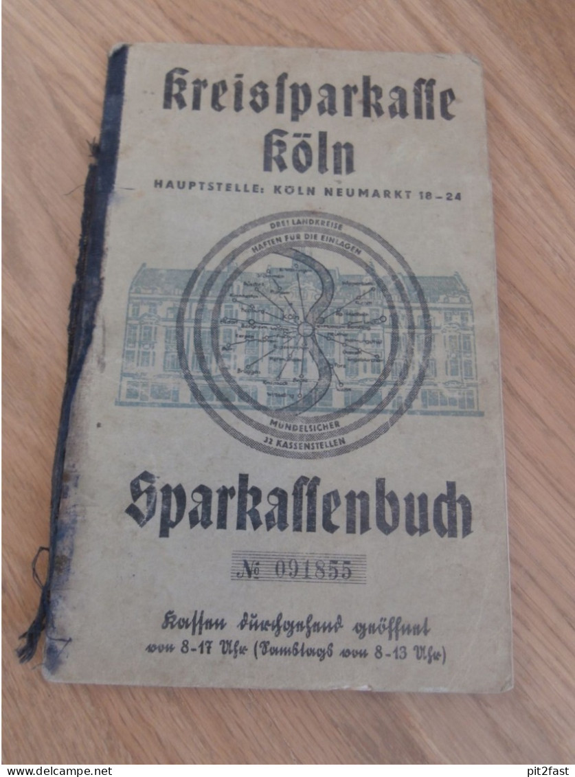 Altes Sparbuch Köln , 1937 - 1947 , Maria Wehrmann Geb. Keldenich In Köln Lindenthal , Sparkasse , Bank !! - Historische Dokumente