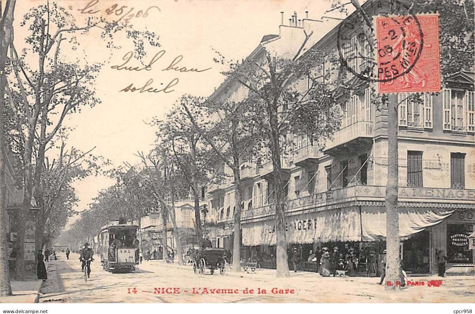 06 - NICE - SAN32898 - L'Avenue De La Gare - Altri & Non Classificati