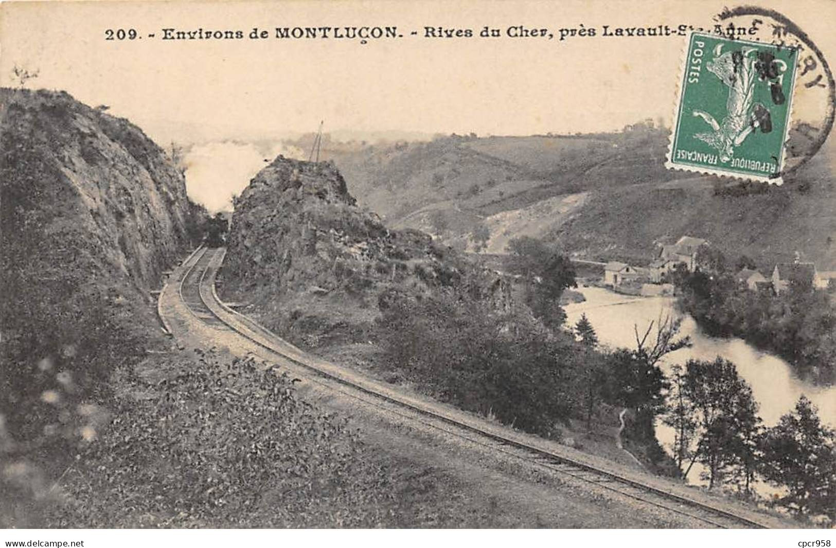 03 - MONTLUCON - SAN32873 - Rives Du Cher - Près De Lavault Ste Anne - Train - Montlucon