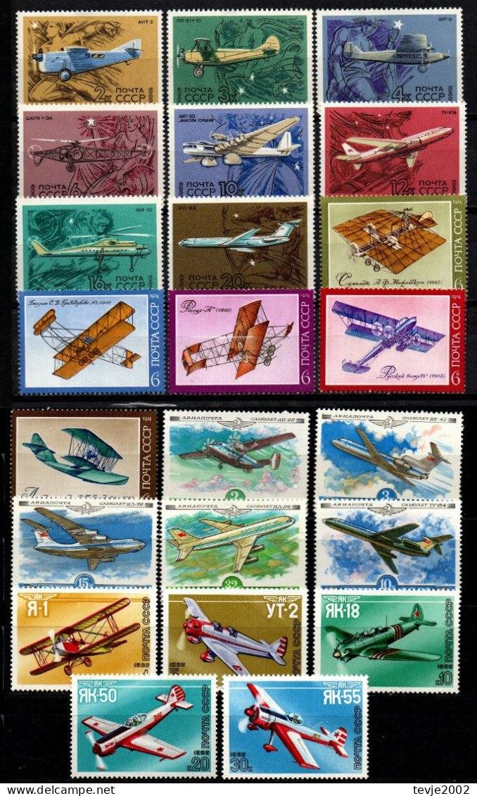 Sowjetunion UdSSR - Lot Aus 1969 - 1986 - Postfrisch MNH - Flugzeuge Airplanes - Avions