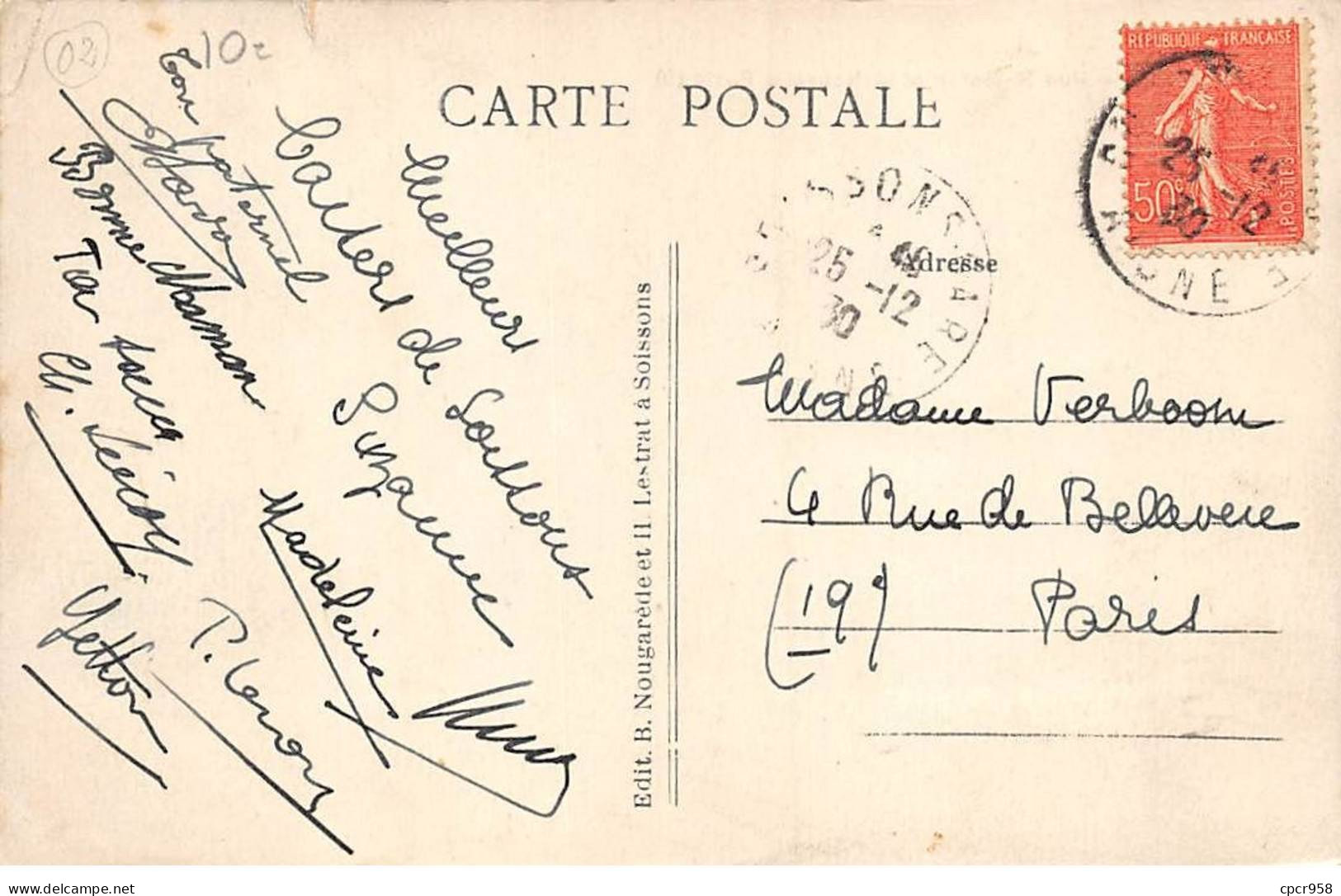 02 - SOISSONS - SAN38484 - Rue St Martin Et La Nouvelle Poste - Soissons