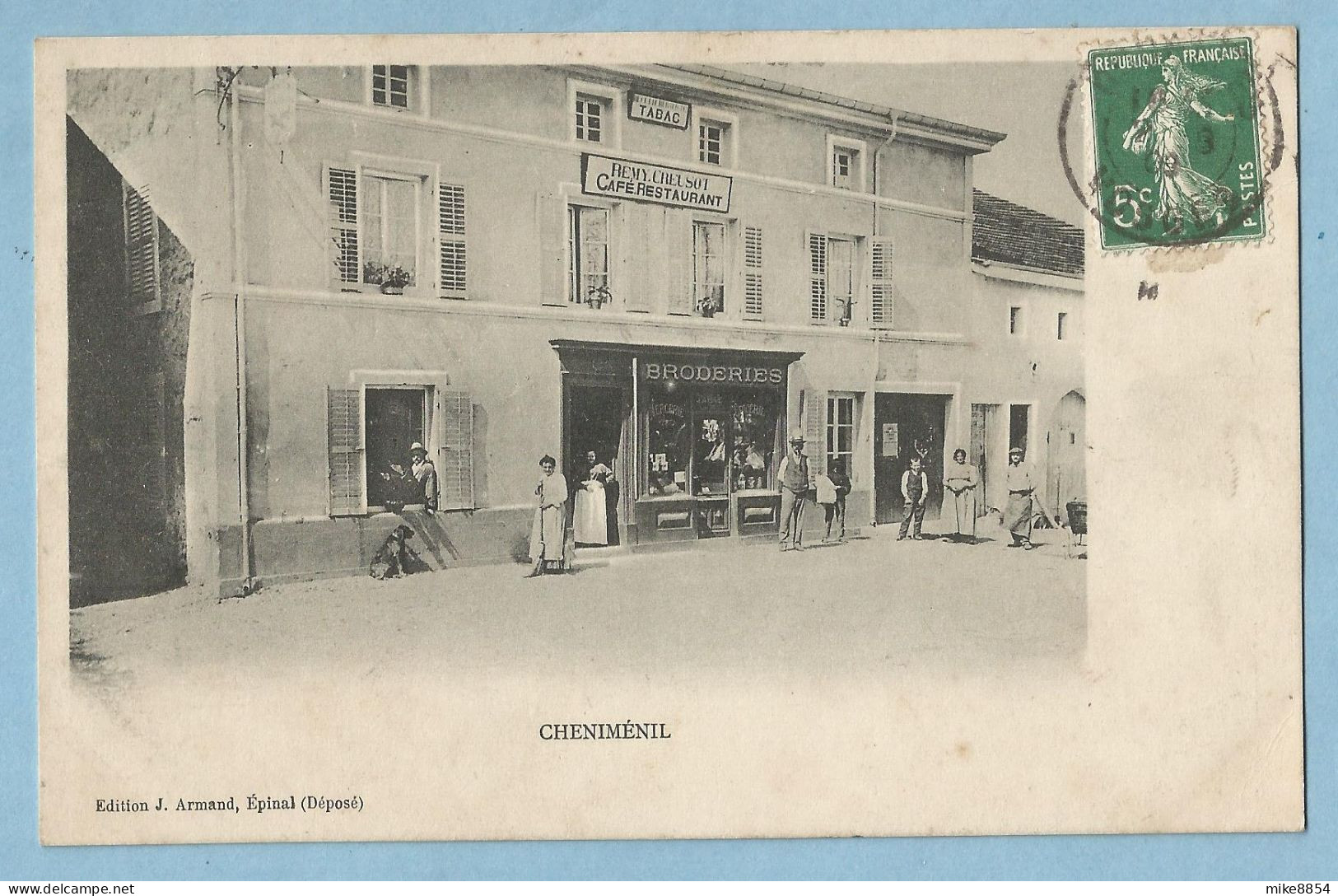 TH0056  CPA   CHENIMENIL  (Vosges)  REMY CREUSOT - CAFE RESTAURANT  TABACS - BRODERIES  +++++++++++++++++++ - Sonstige & Ohne Zuordnung