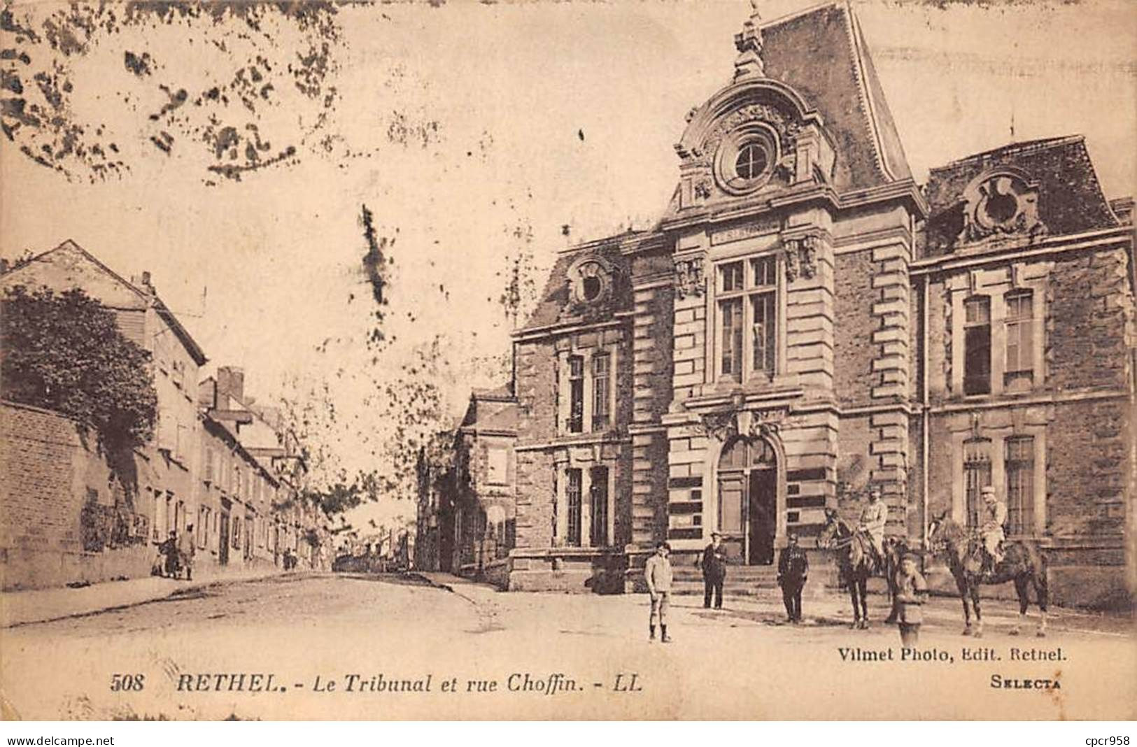 08 - RETHEL - SAN51370 - Le Tribunal Et Rue Choffin - Rethel